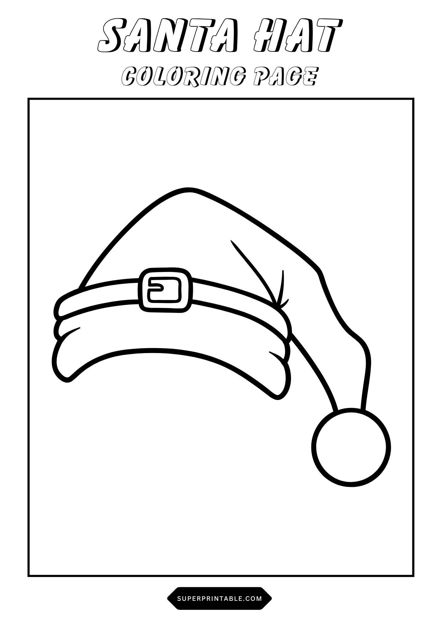 Santa Hat Coloring Pages 11