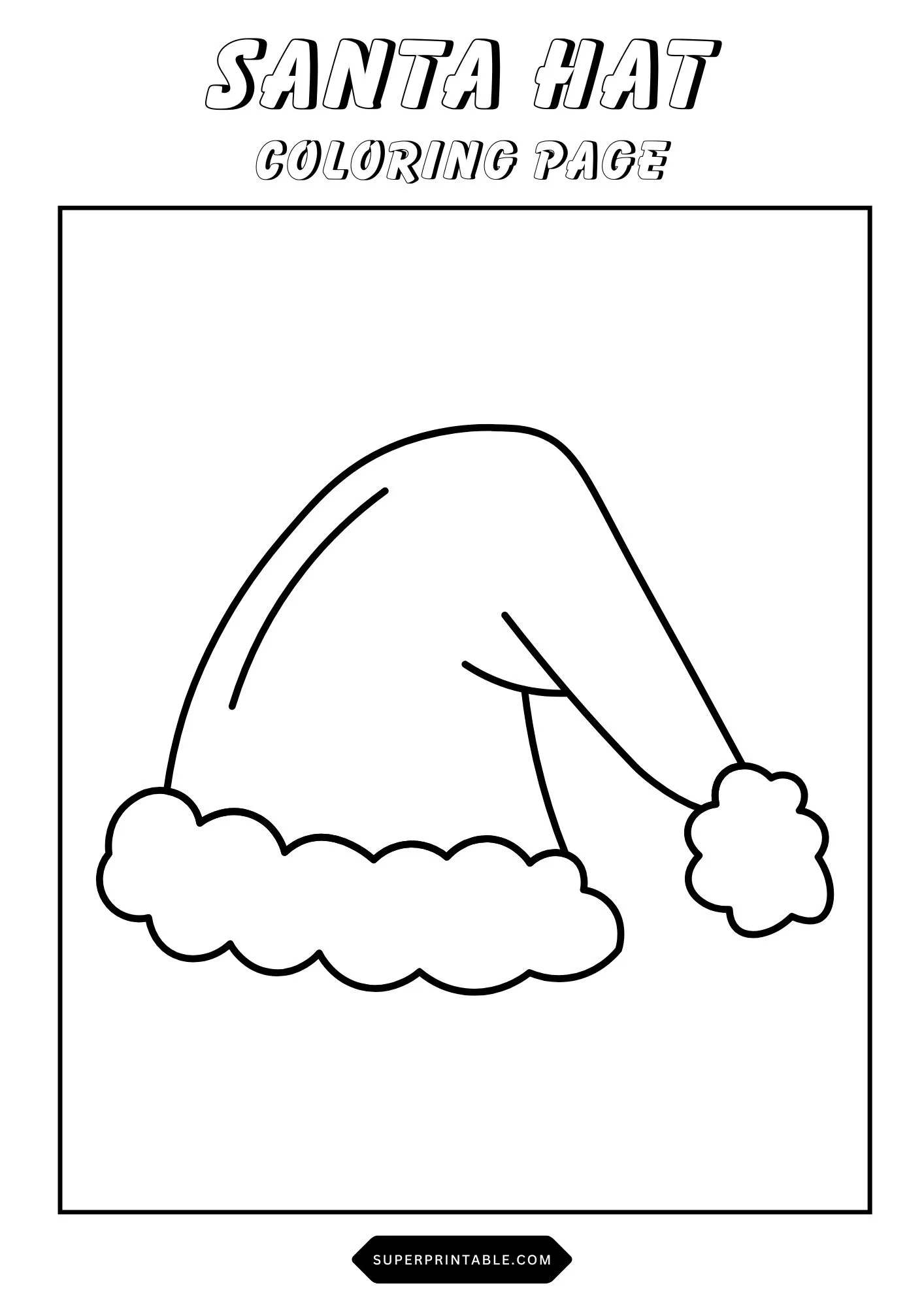 Santa Hat Coloring Pages 12