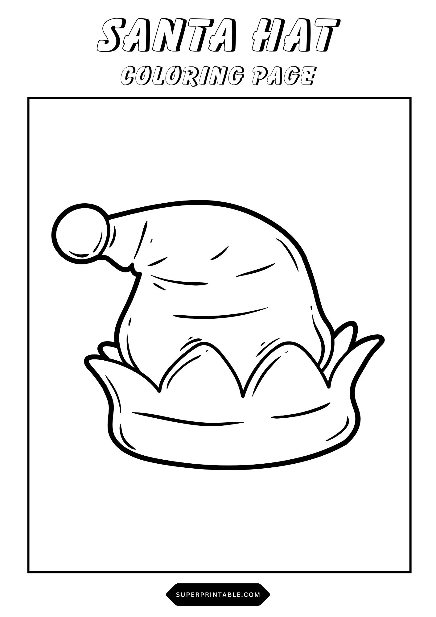 Santa Hat Coloring Pages 13