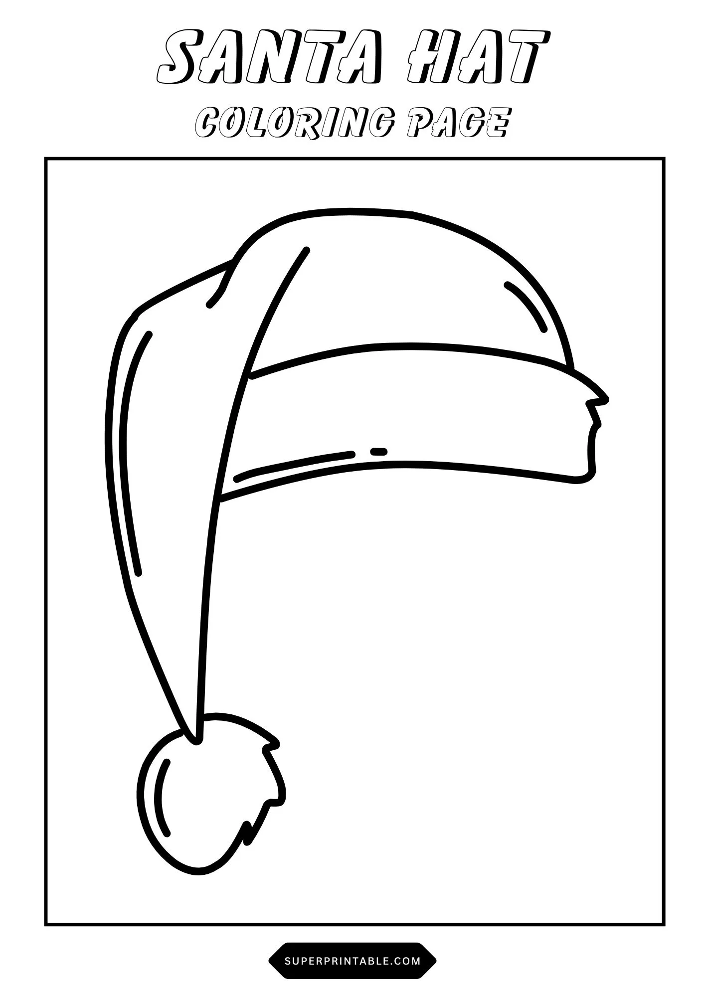 Santa Hat Coloring Pages 14