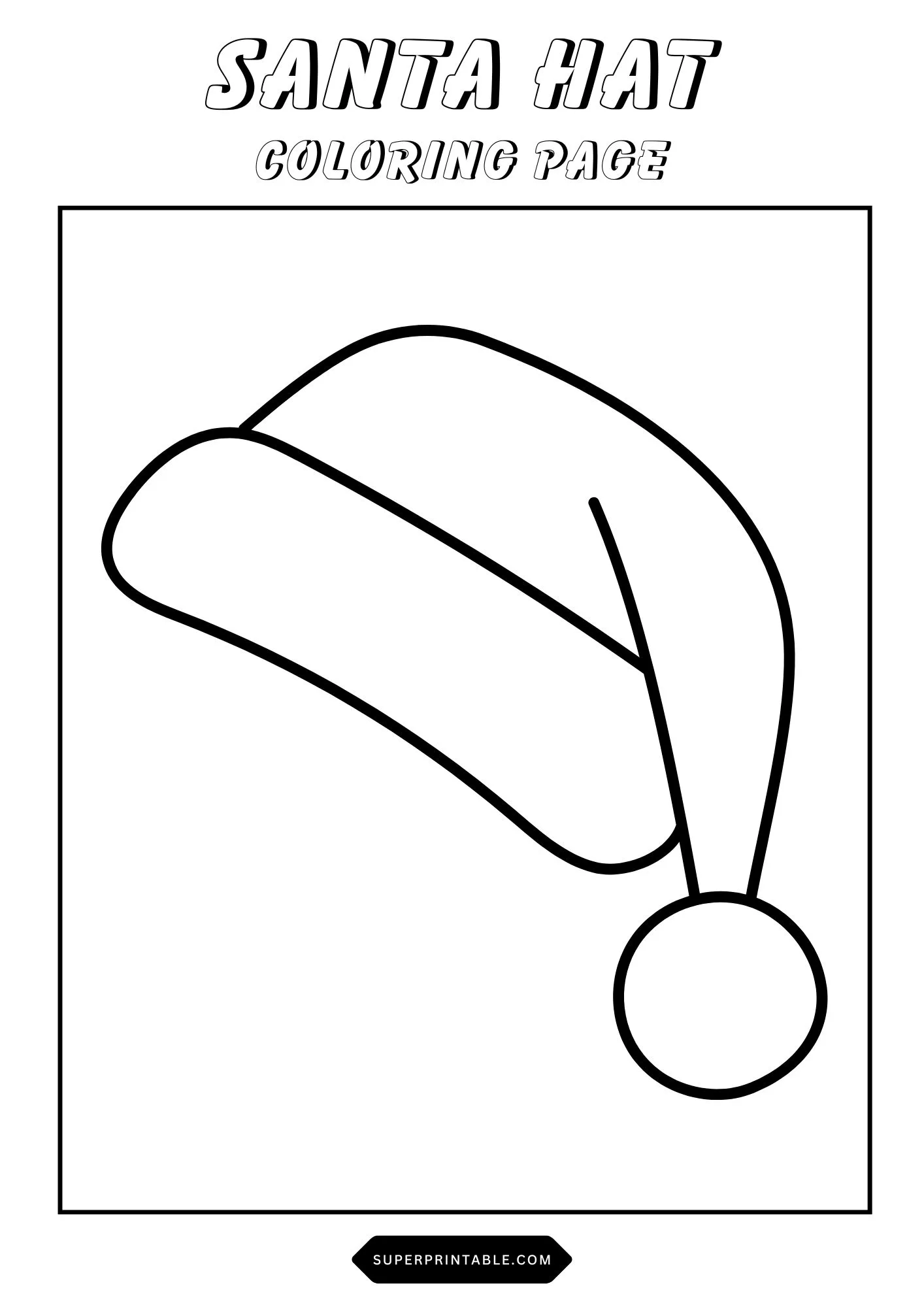 Santa Hat Coloring Pages 15