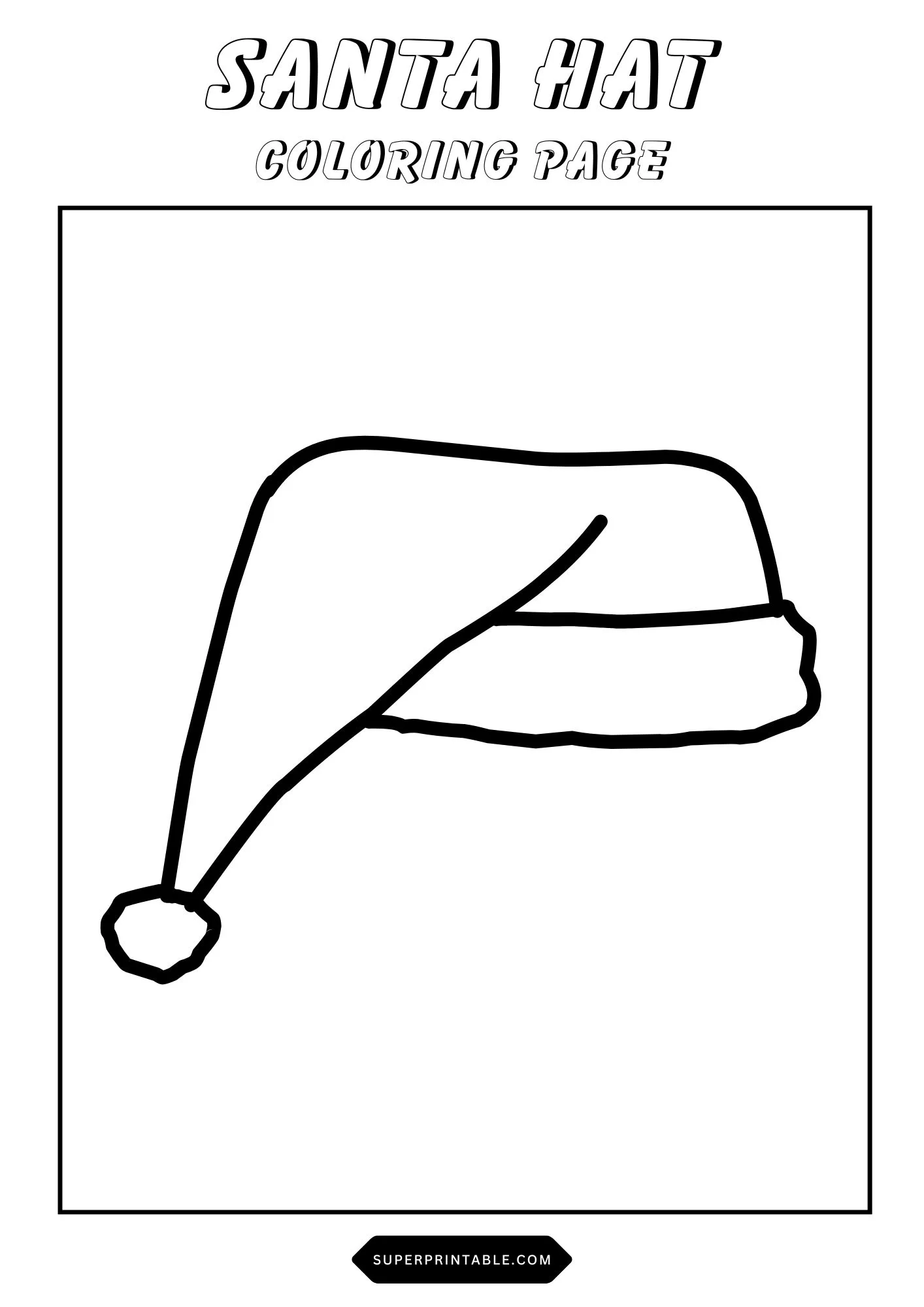 Santa Hat Coloring Pages 5