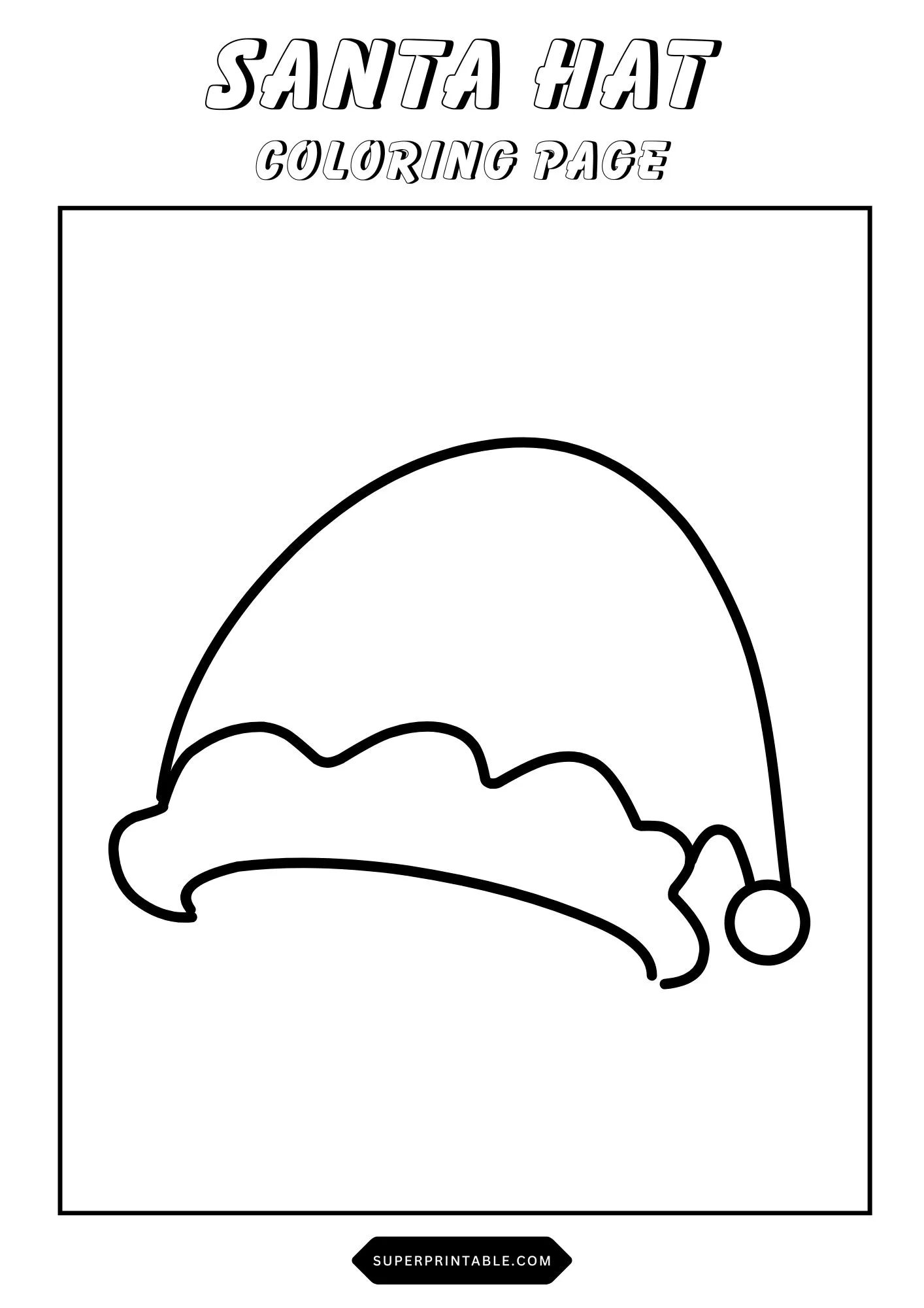 Santa Hat Coloring Pages 6