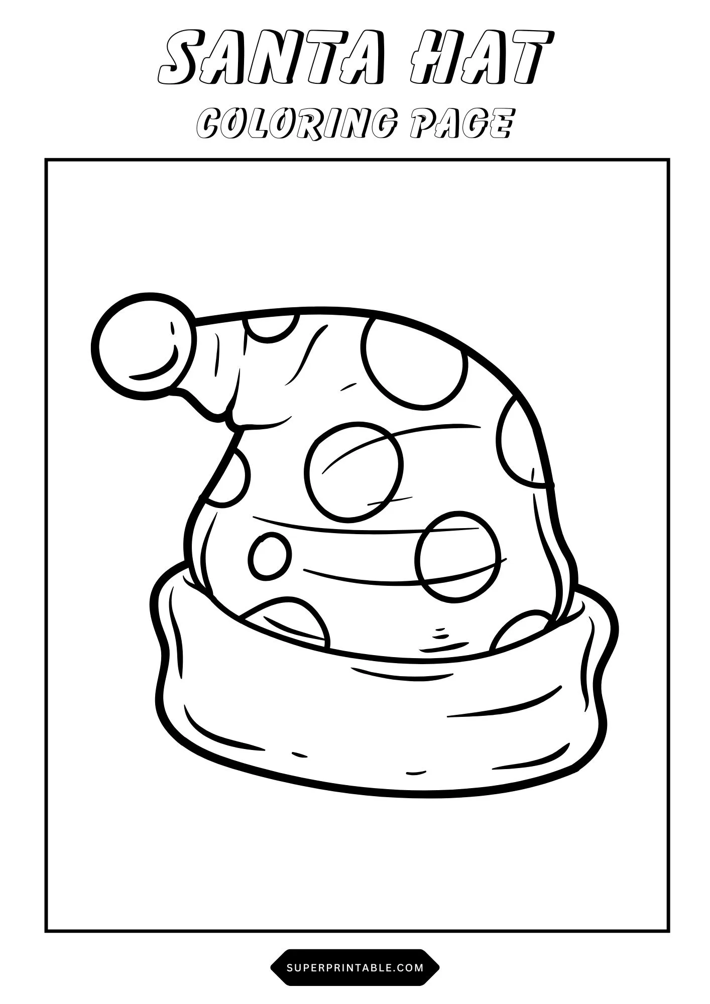 Santa Hat Coloring Pages 8
