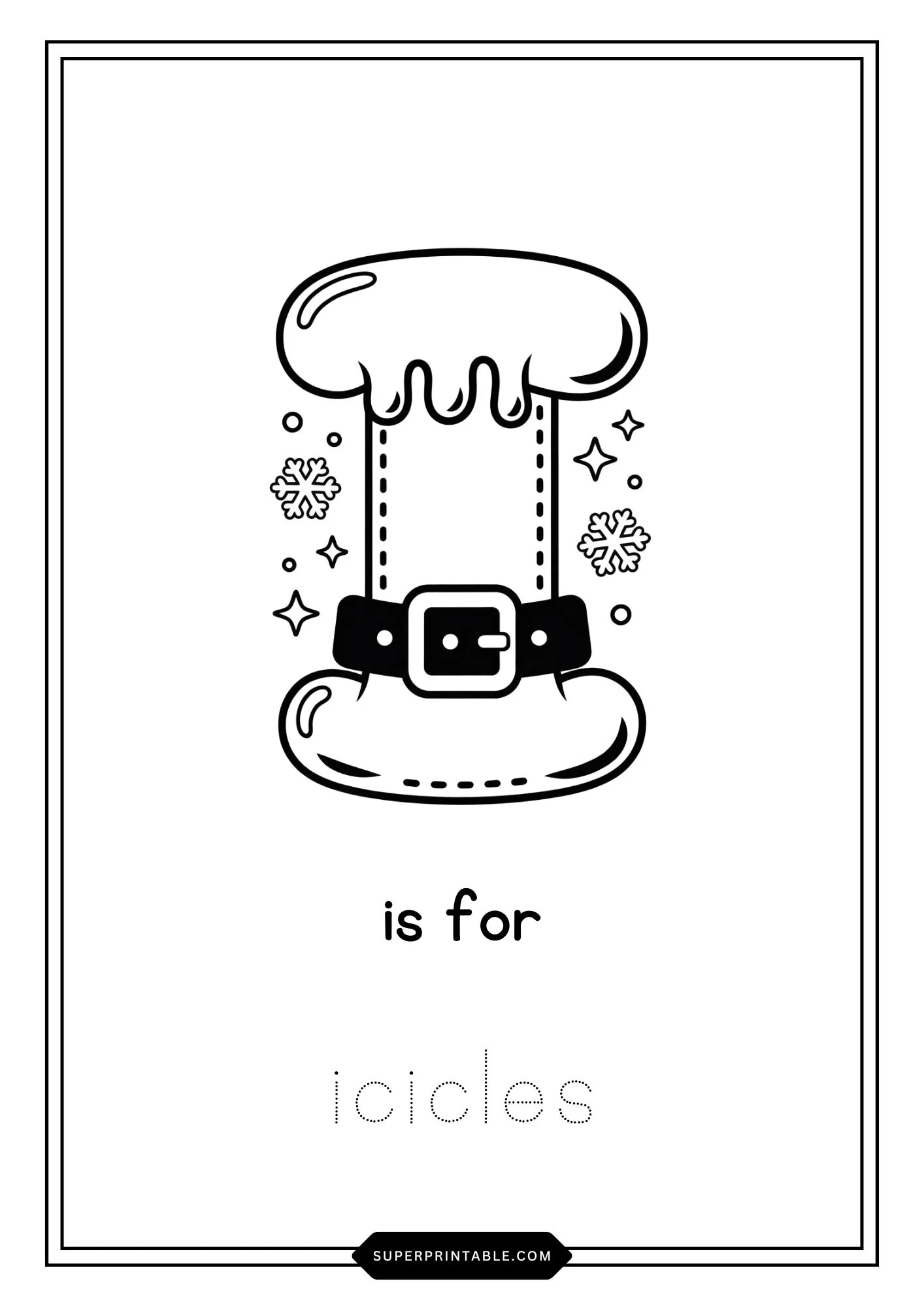 Santa's Suit Alphabet Christmas Coloring Worksheets 9