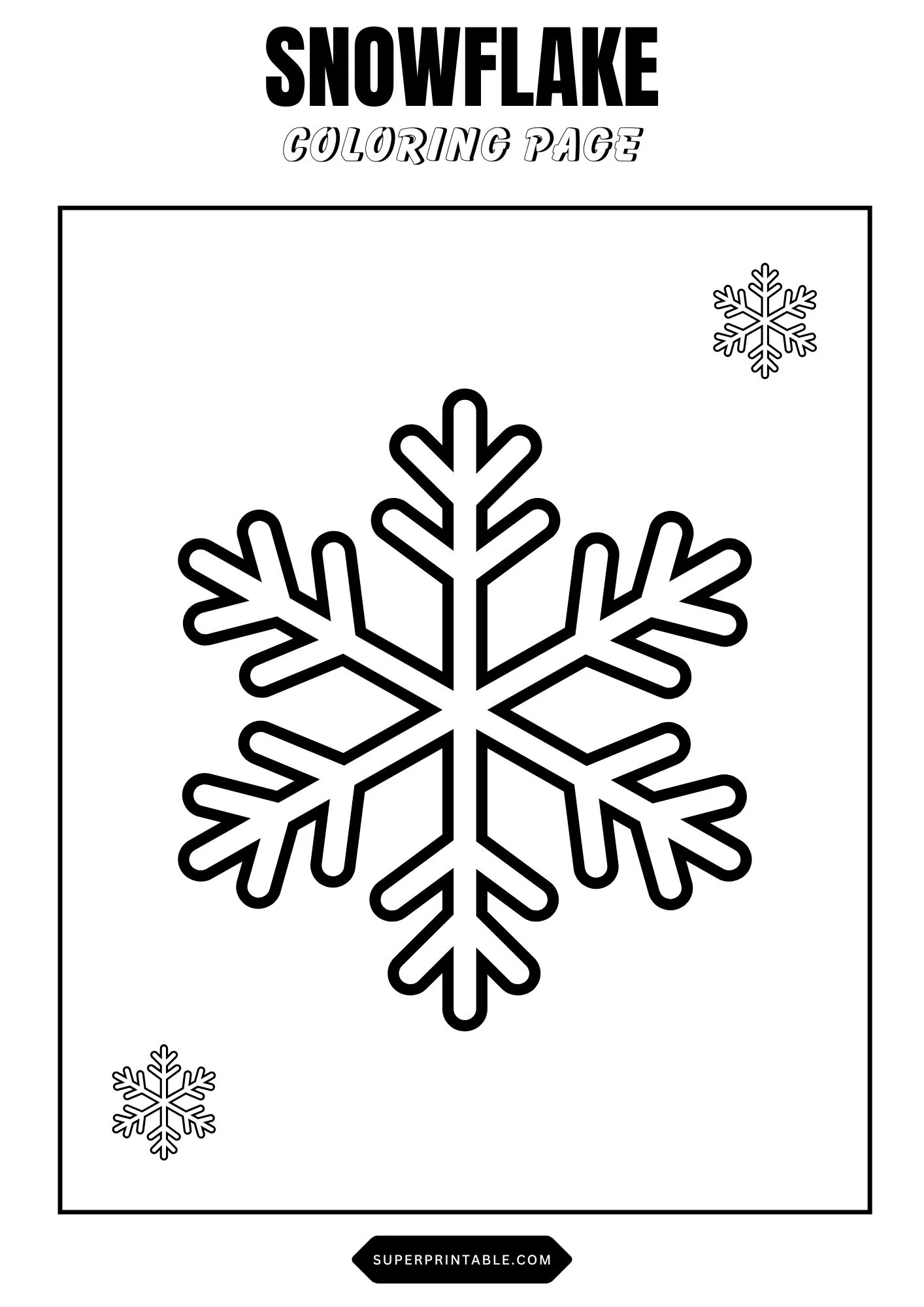 Snowflake Coloring Pages 1