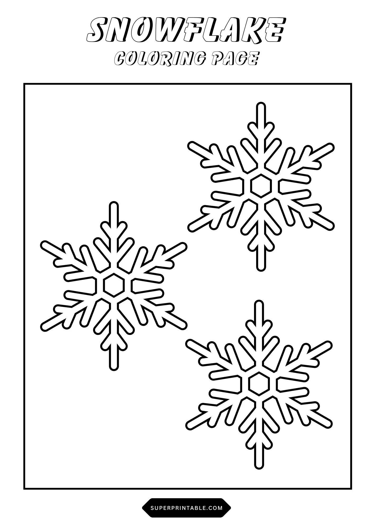 Snowflake Coloring Pages 10