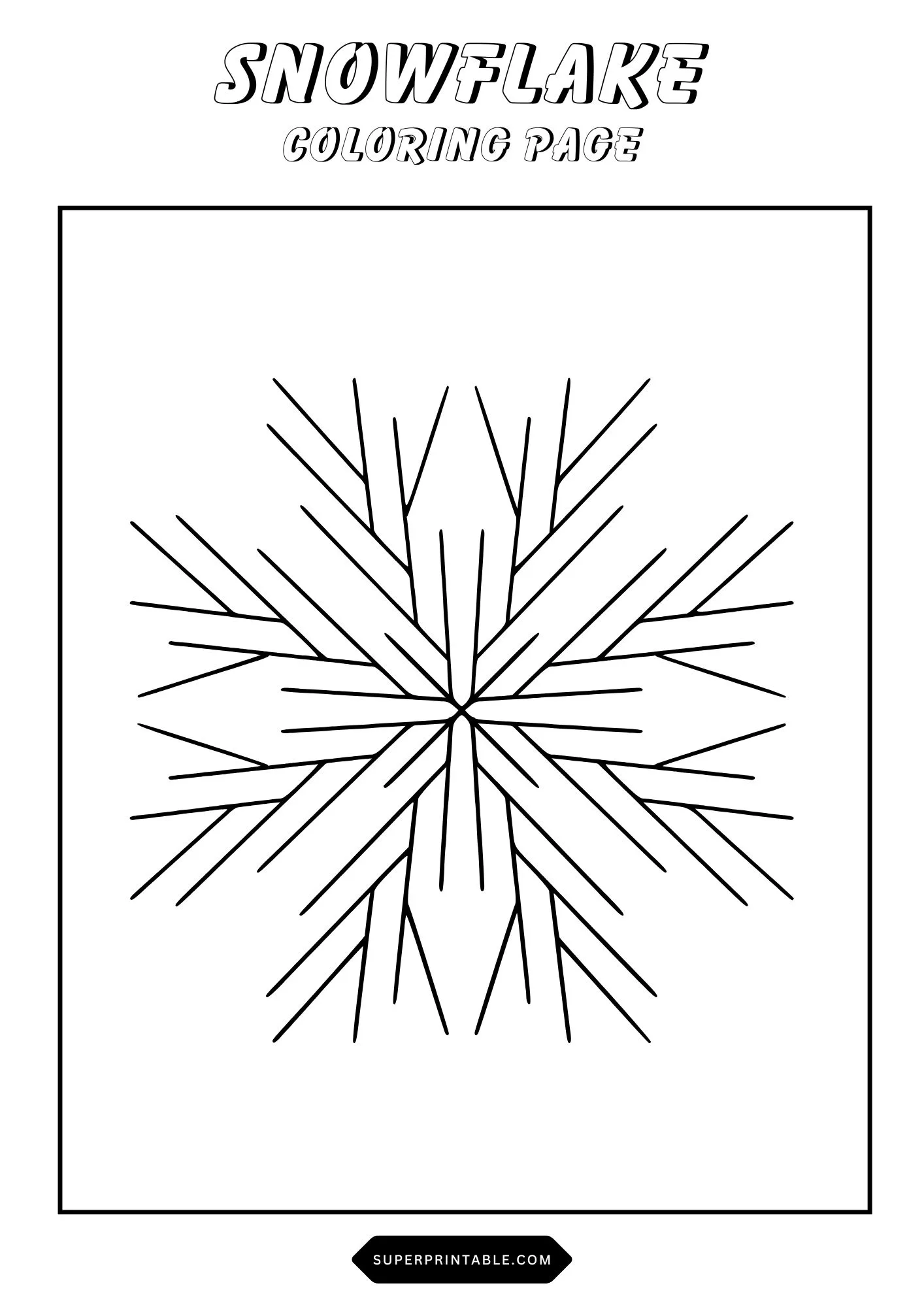 Snowflake Coloring Pages 12