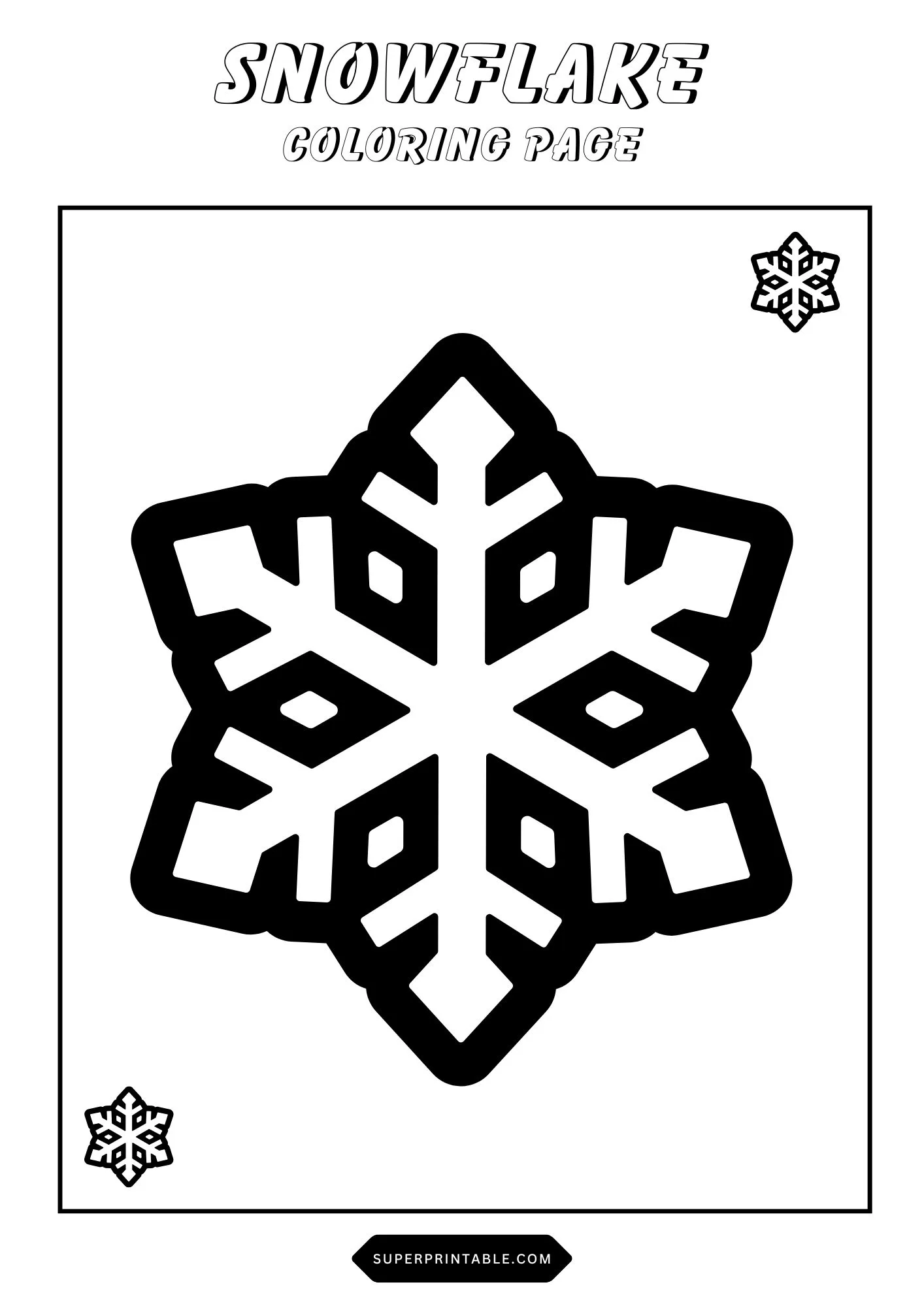 Snowflake Coloring Pages 2