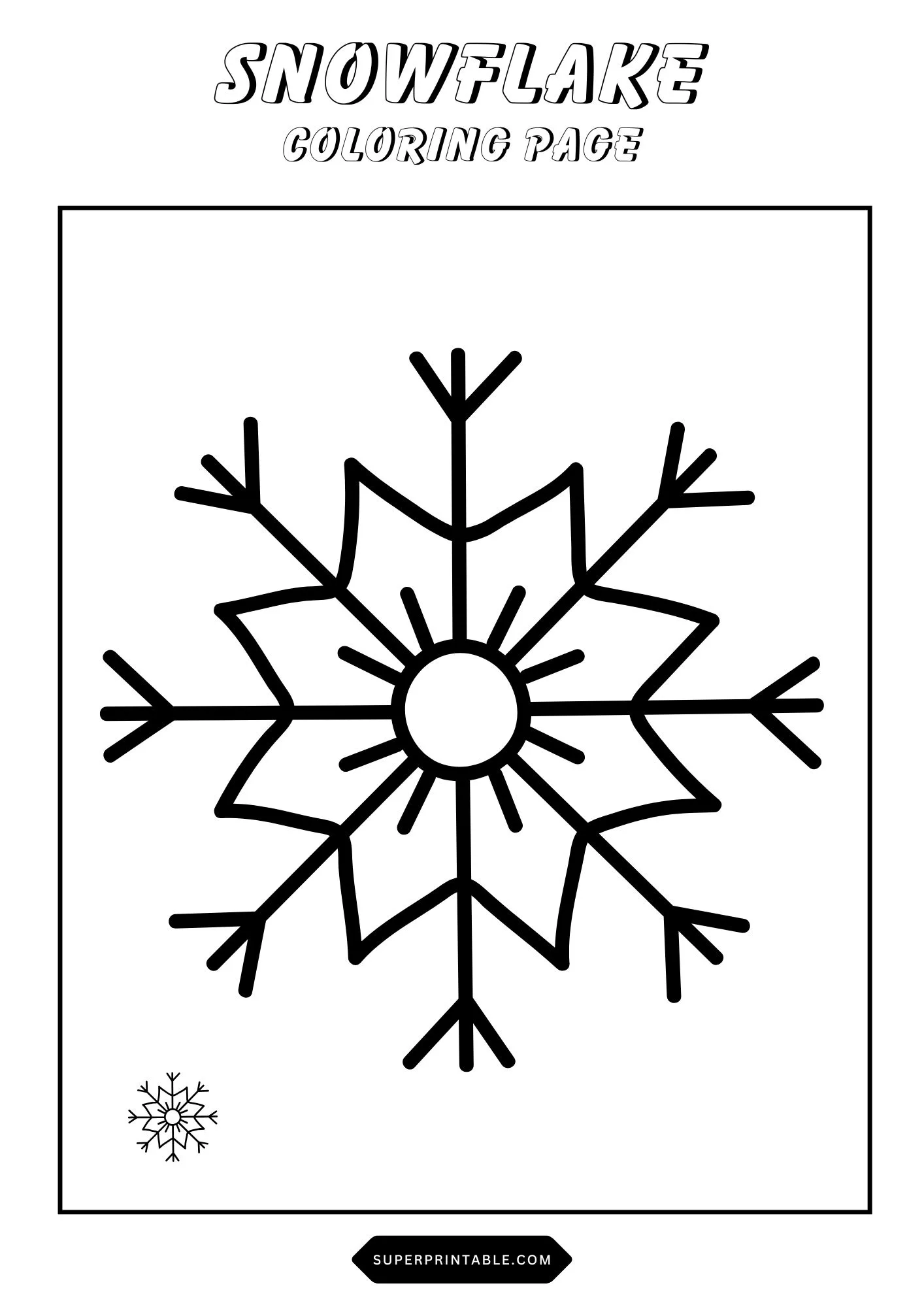 Snowflake Coloring Pages 3