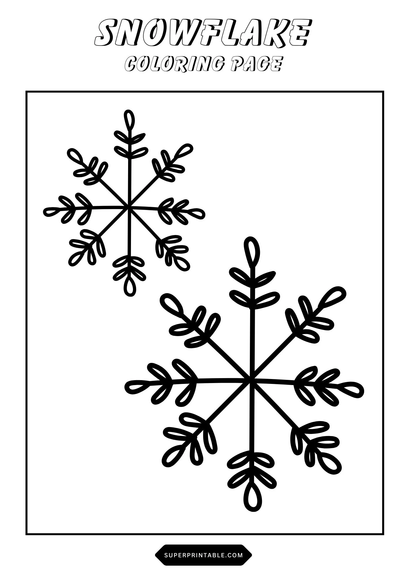 Snowflake Coloring Pages 4