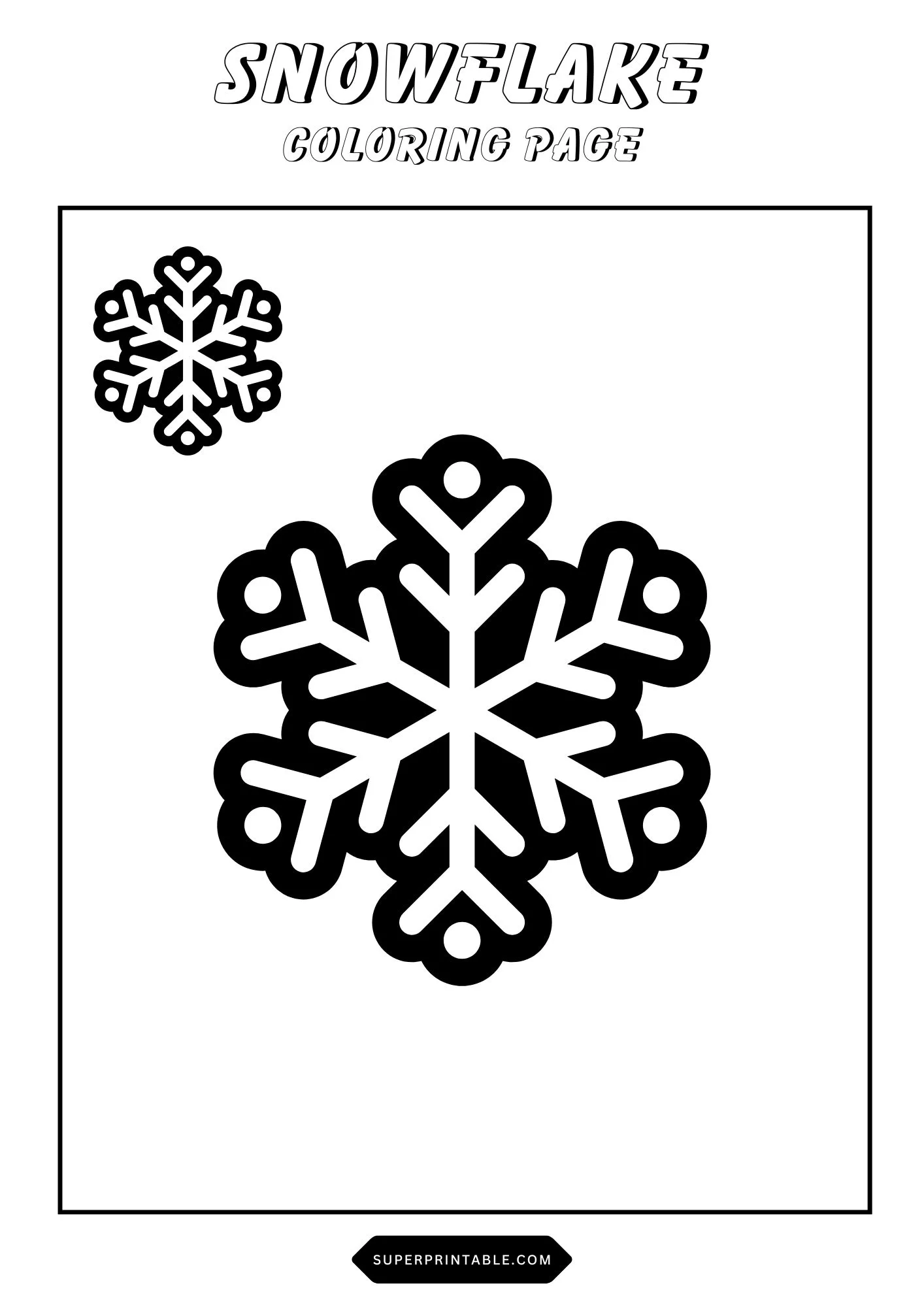 Snowflake Coloring Pages 6