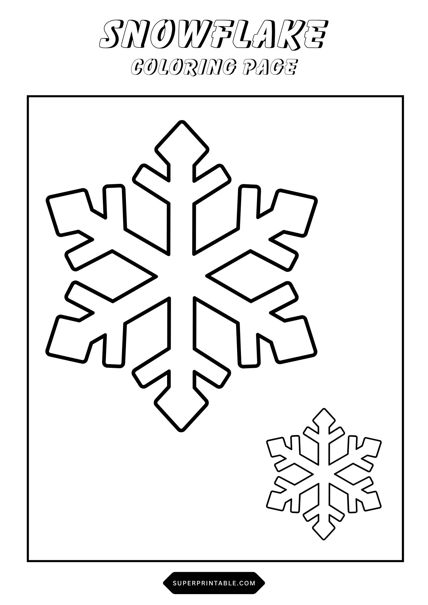 Snowflake Coloring Pages 7