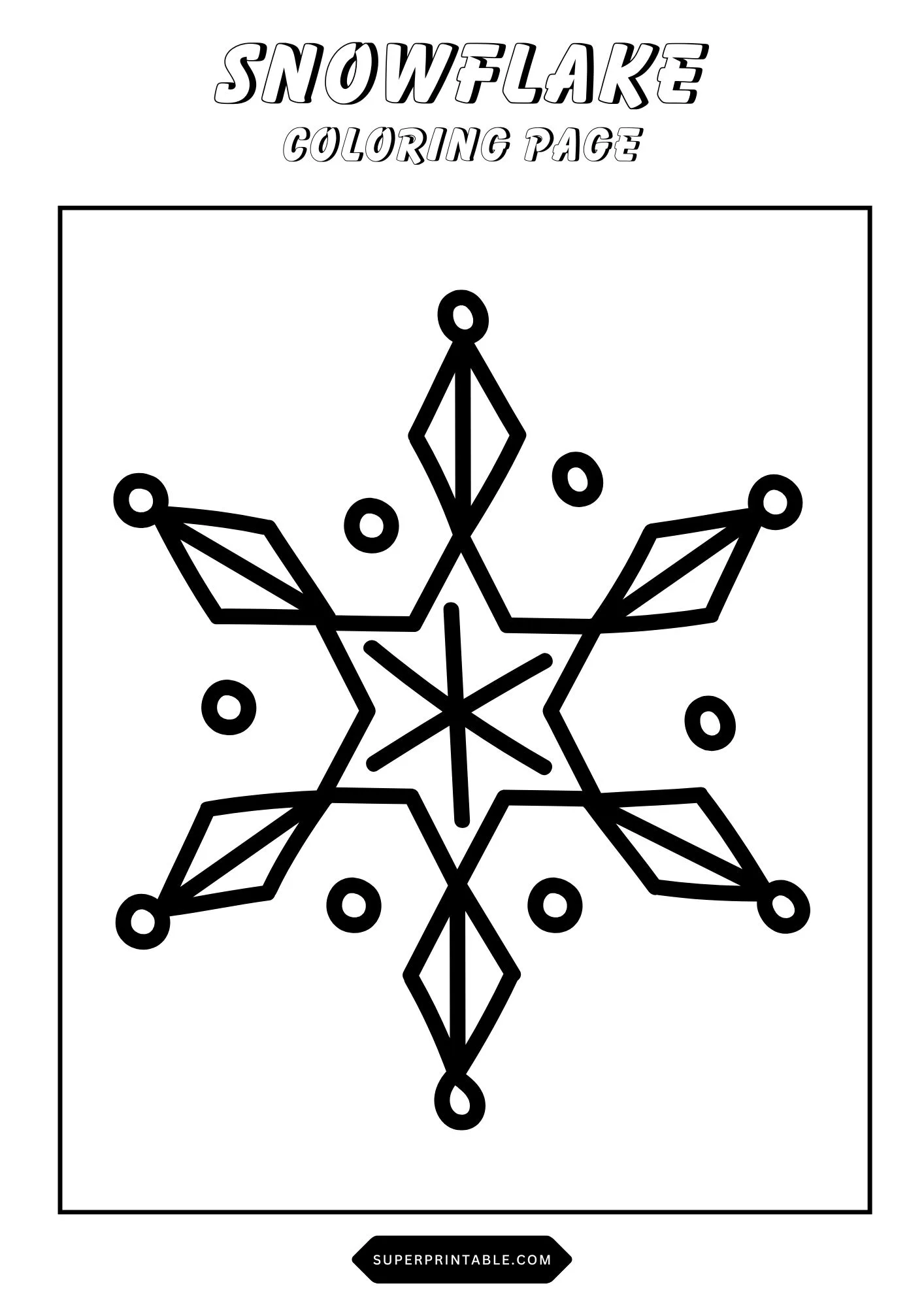 Snowflake Coloring Pages 8