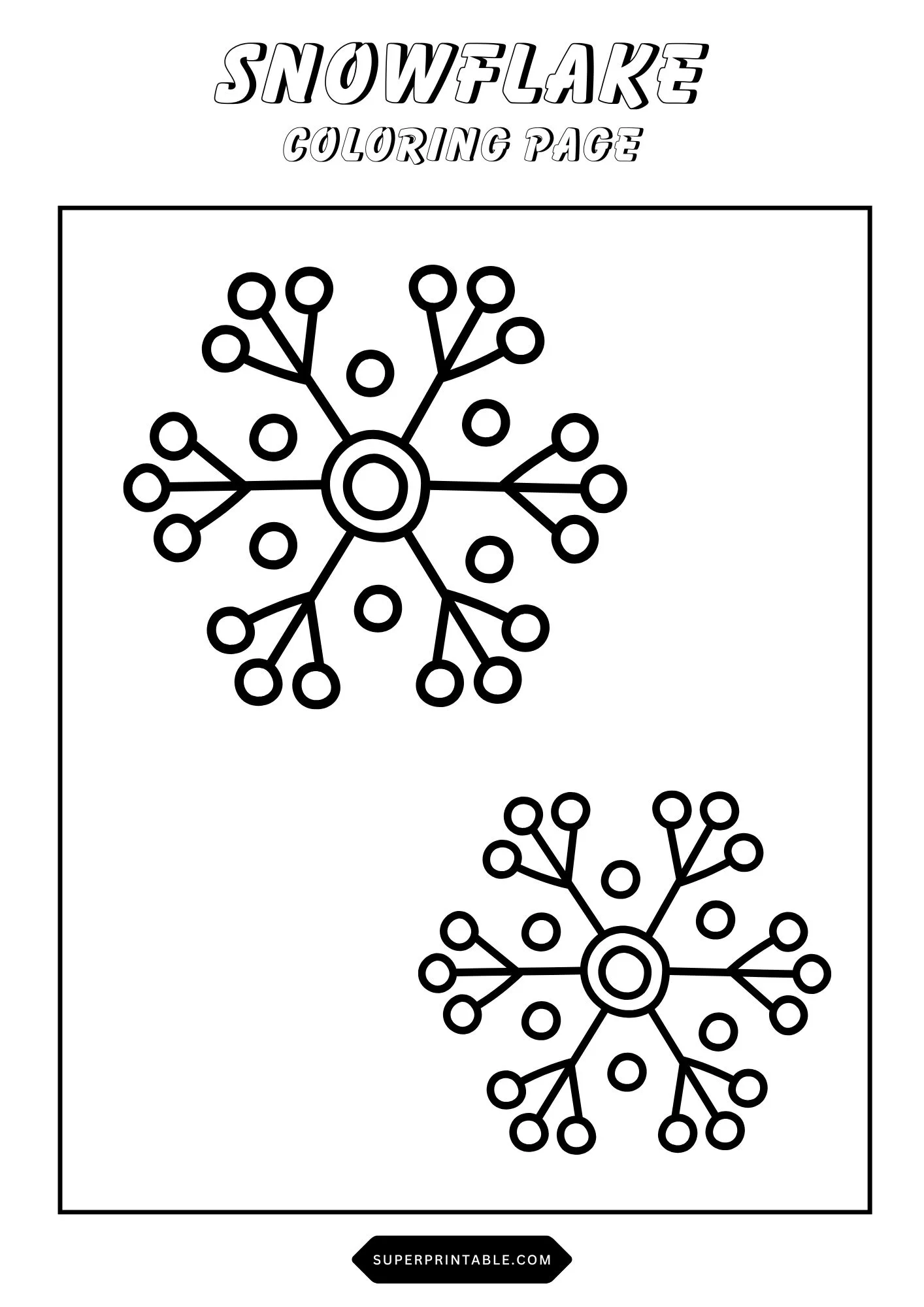 Snowflake Coloring Pages 9