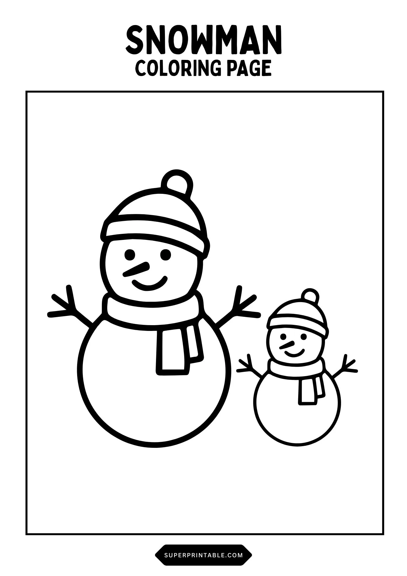 Snowman Coloring Pages 1