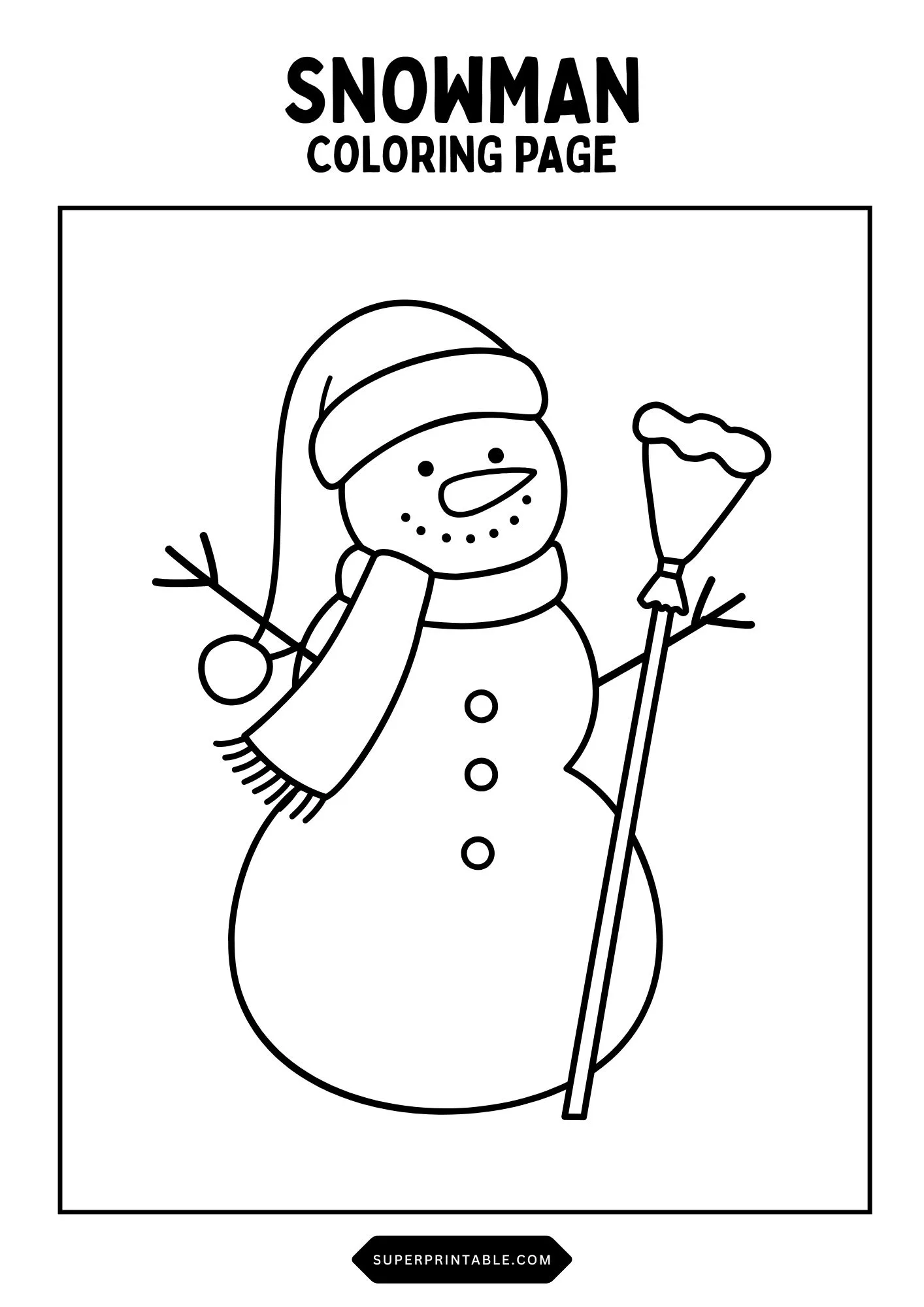 Snowman Coloring Pages 10