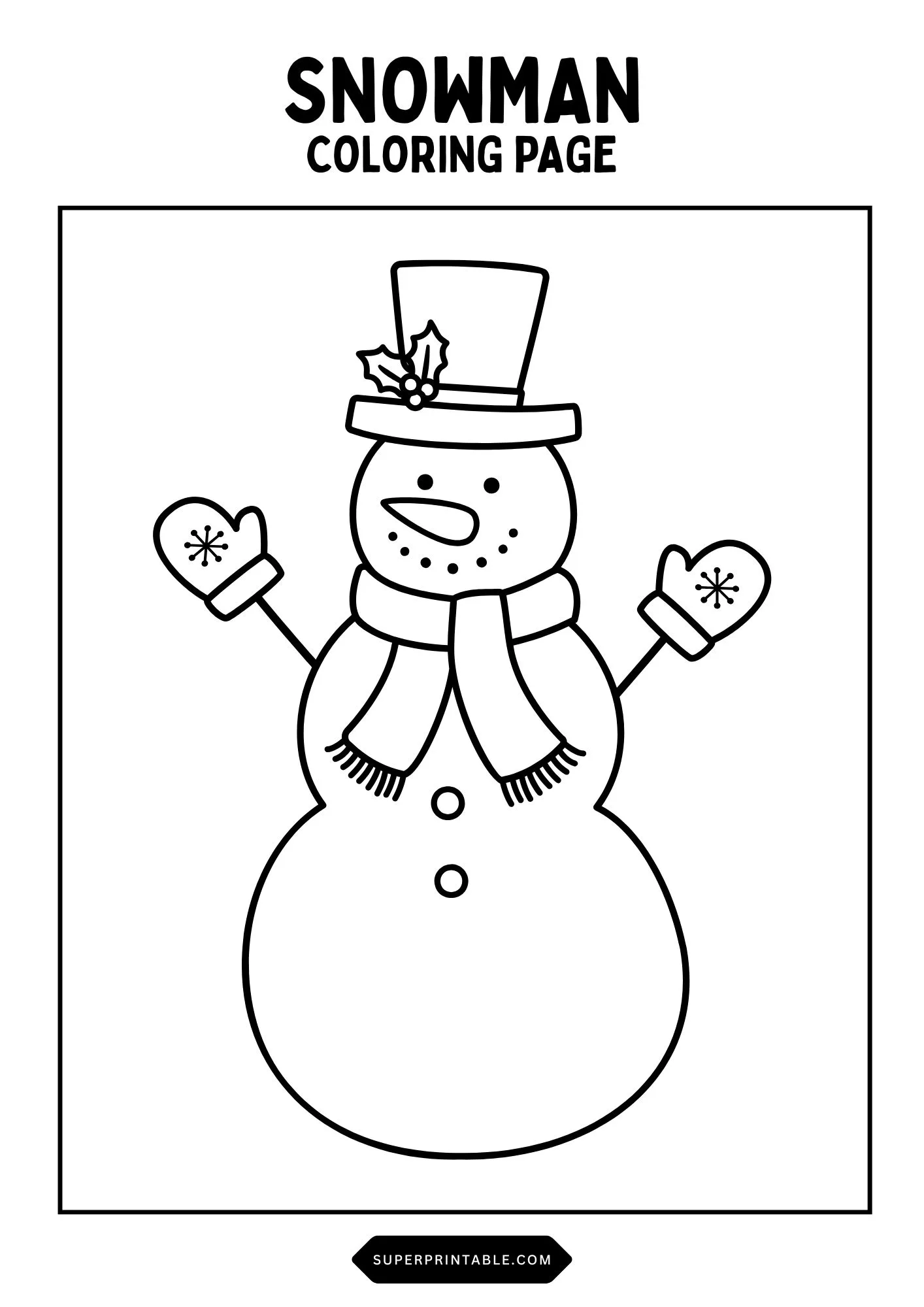 Snowman Coloring Pages 11