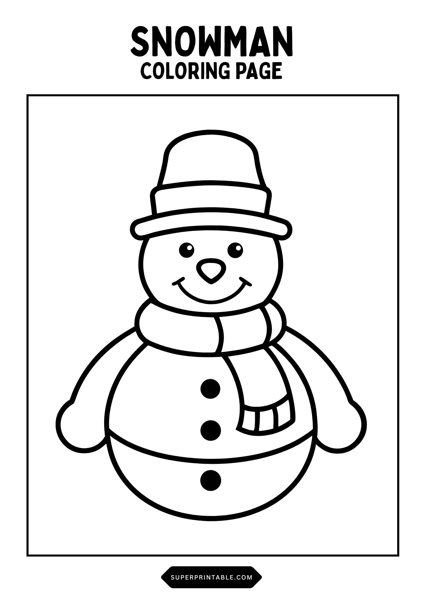 Snowman Coloring Pages 12