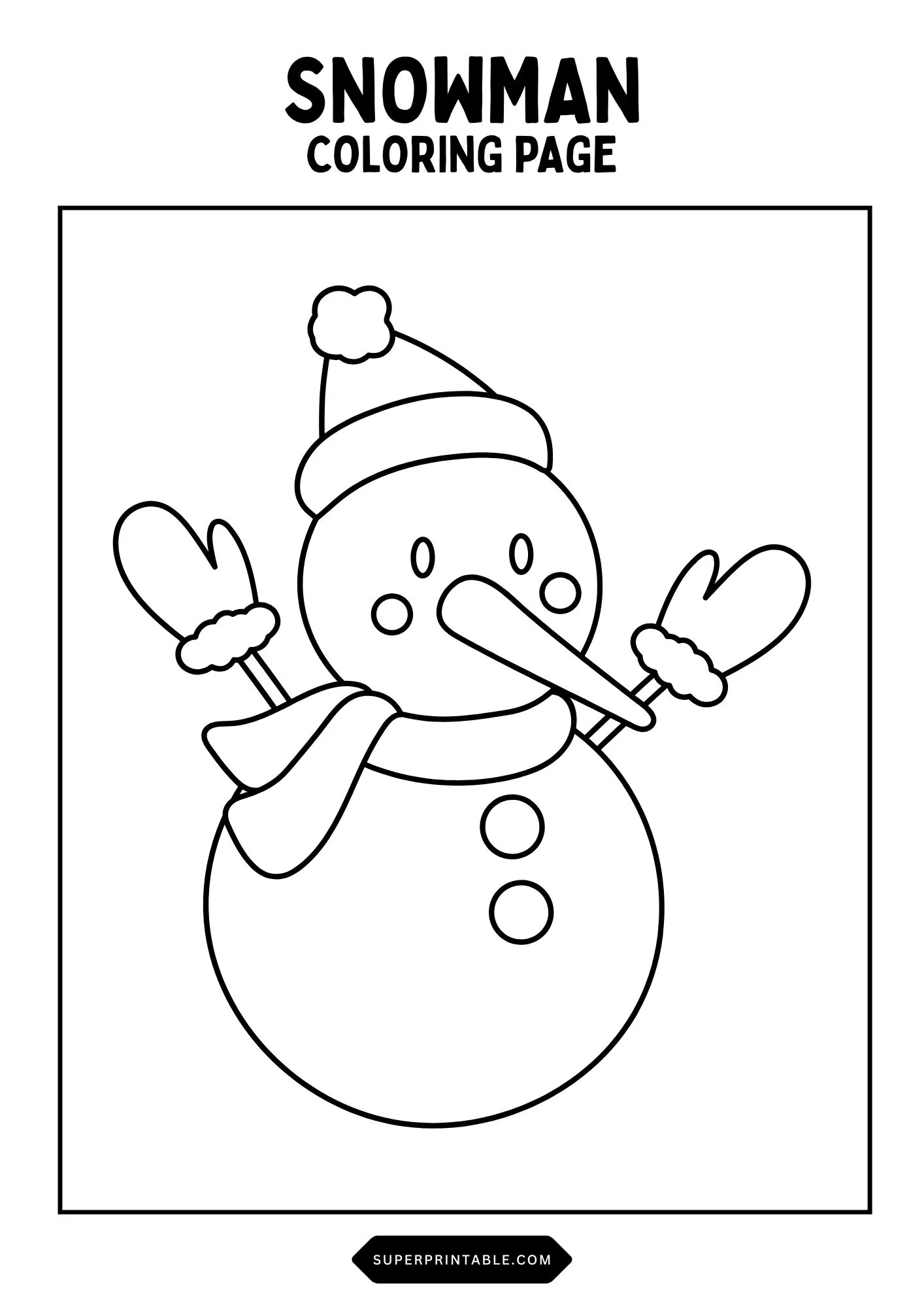 Snowman Coloring Pages 13