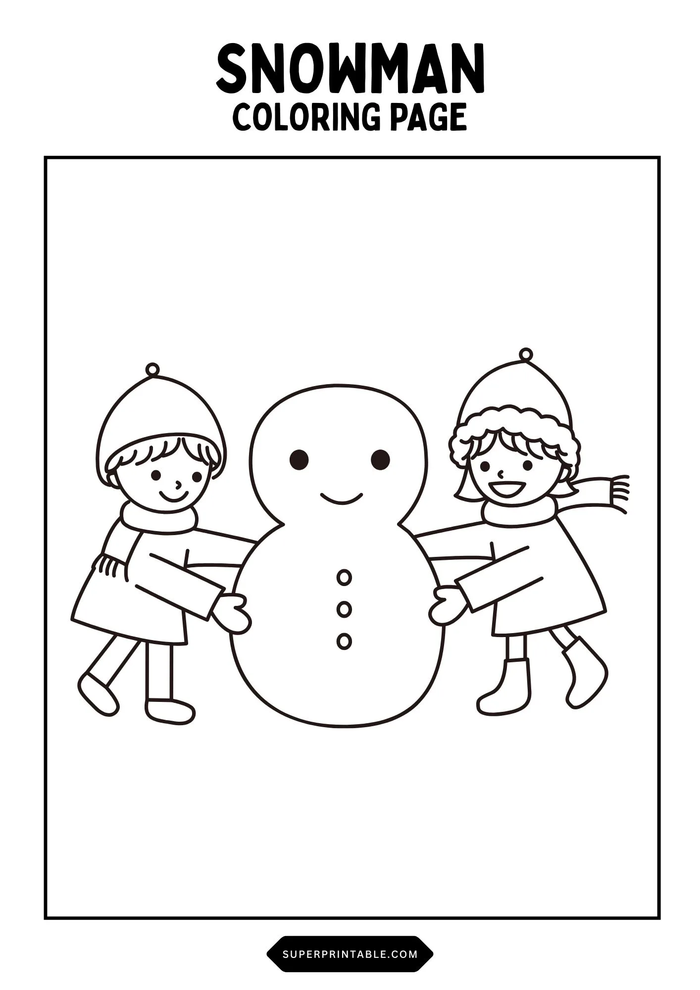 Snowman Coloring Pages 14