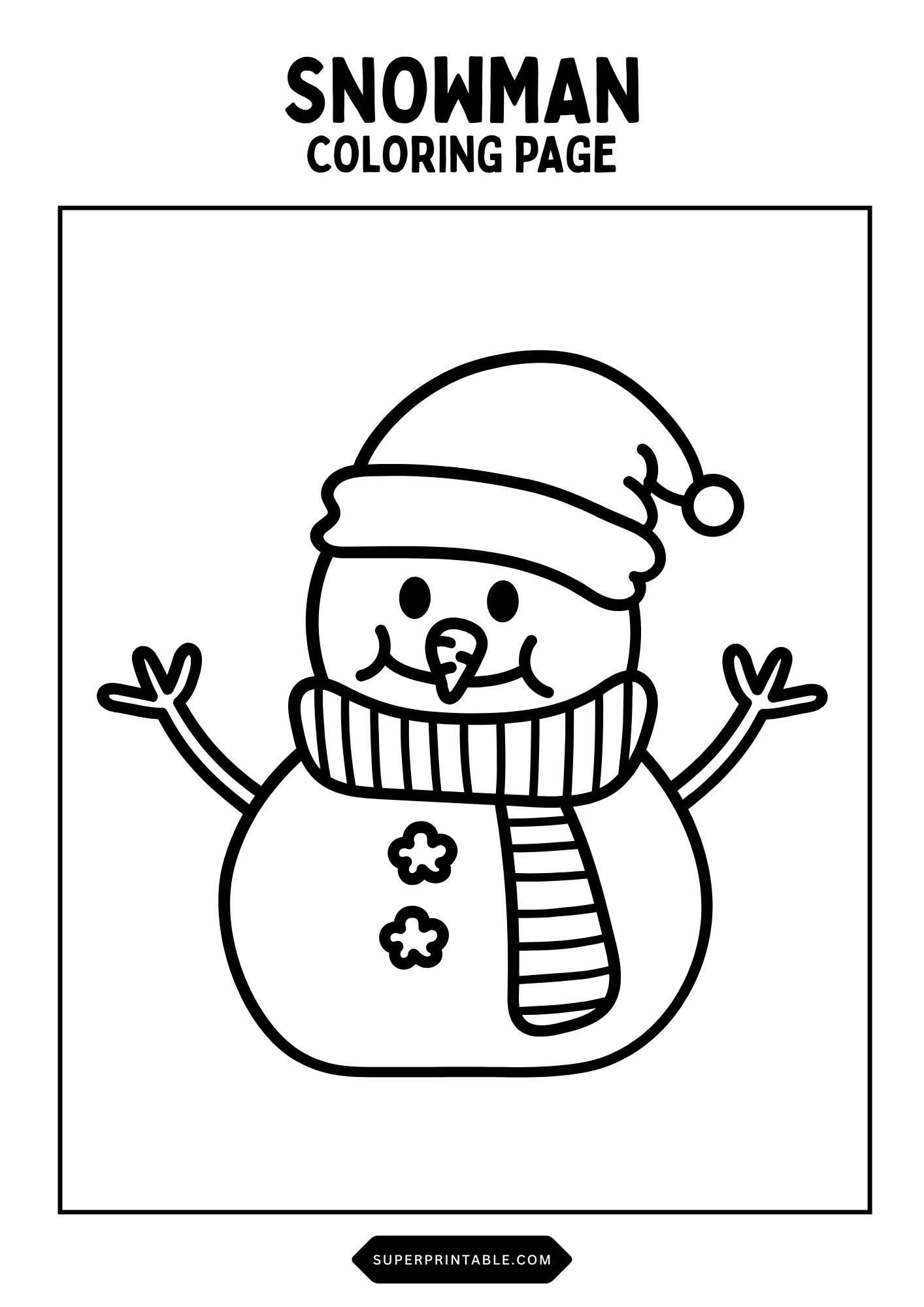 Snowman Coloring Pages 19