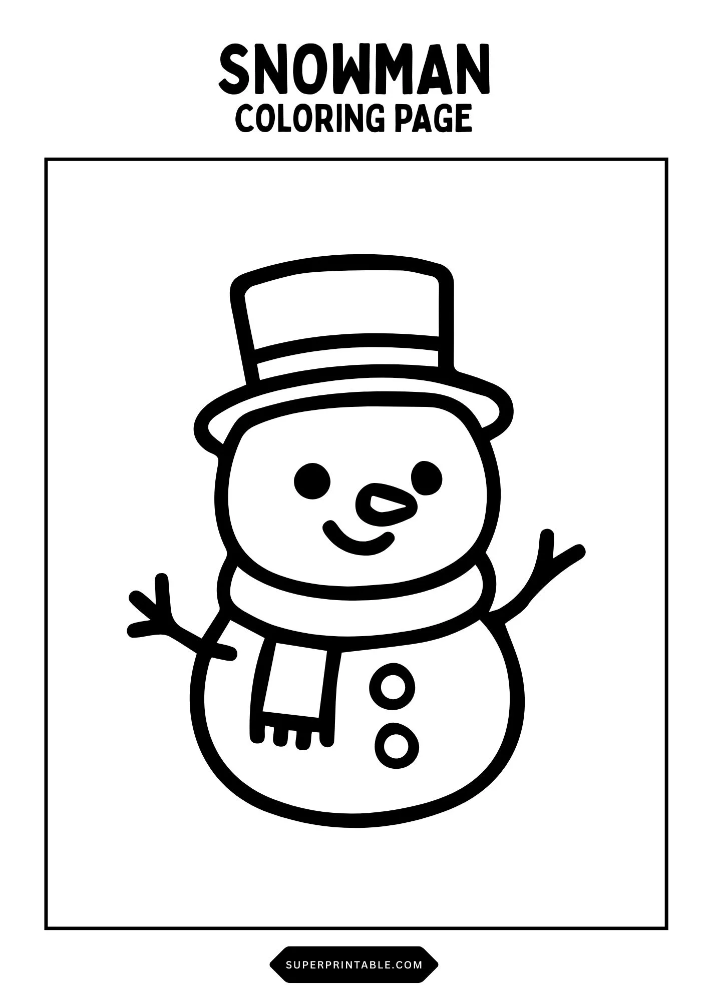 Snowman Coloring Pages 2