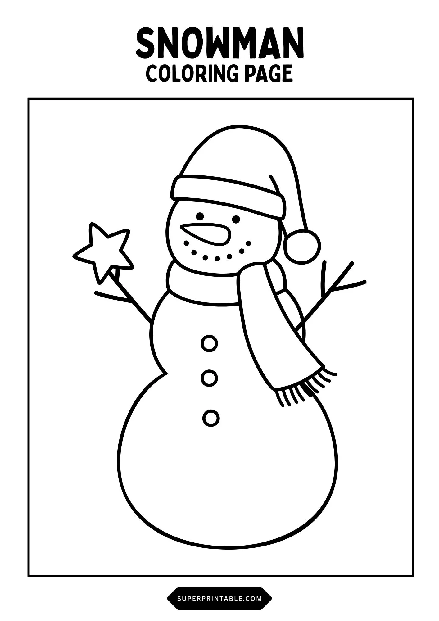 Snowman Coloring Pages 3