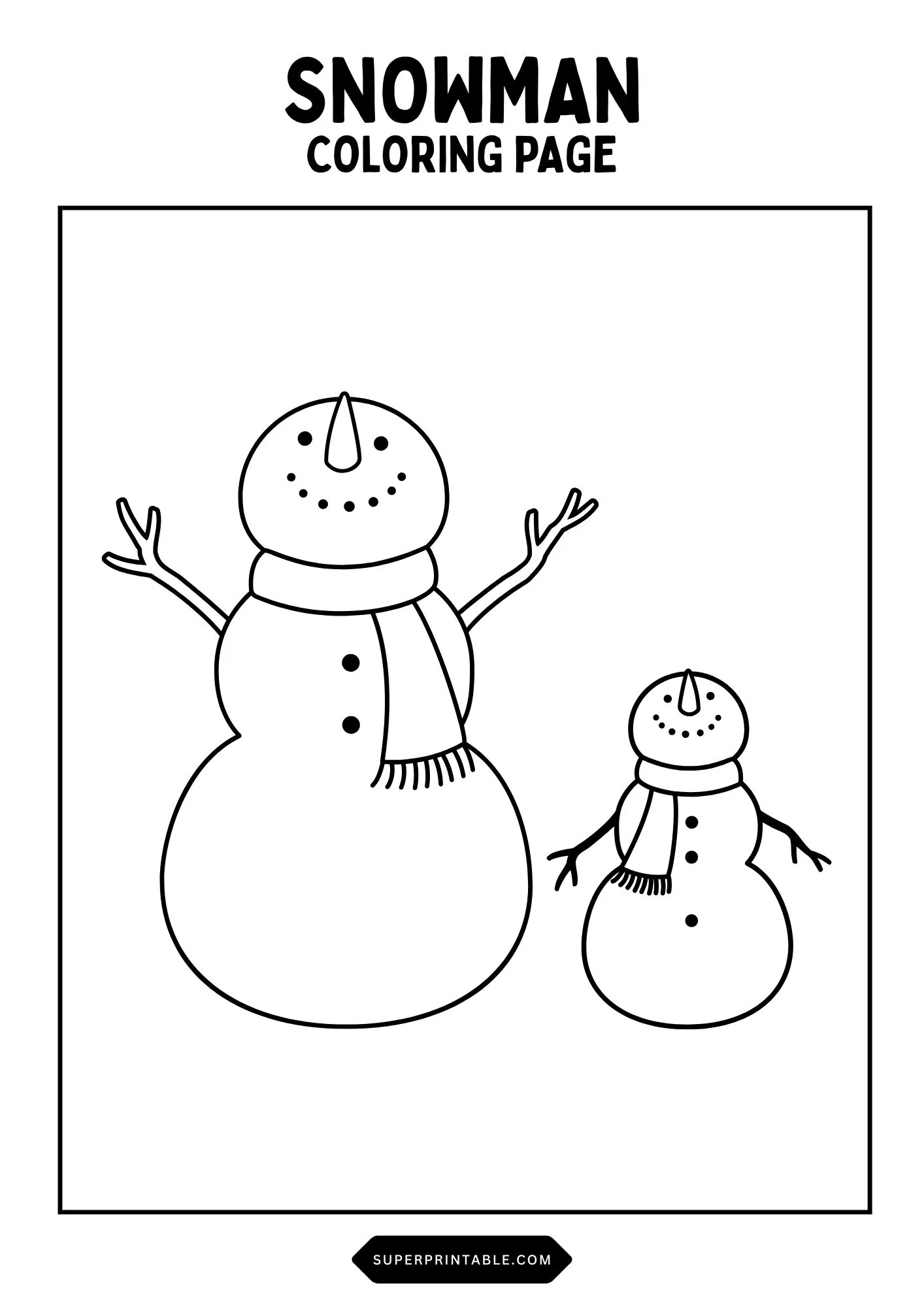 Snowman Coloring Pages 4