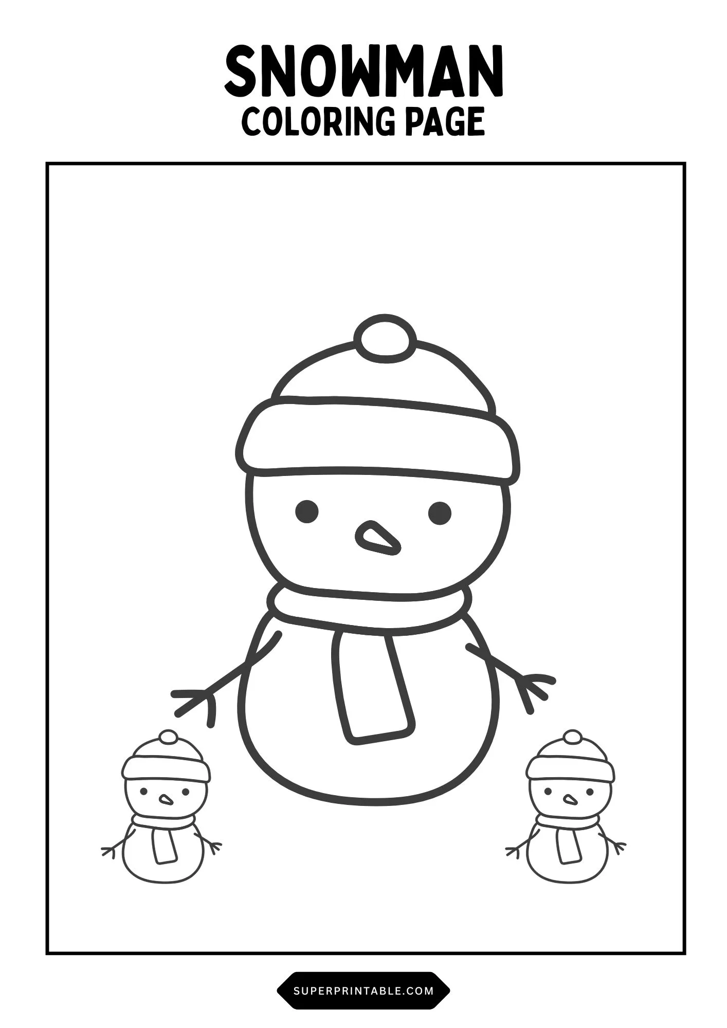 Snowman Coloring Pages 6