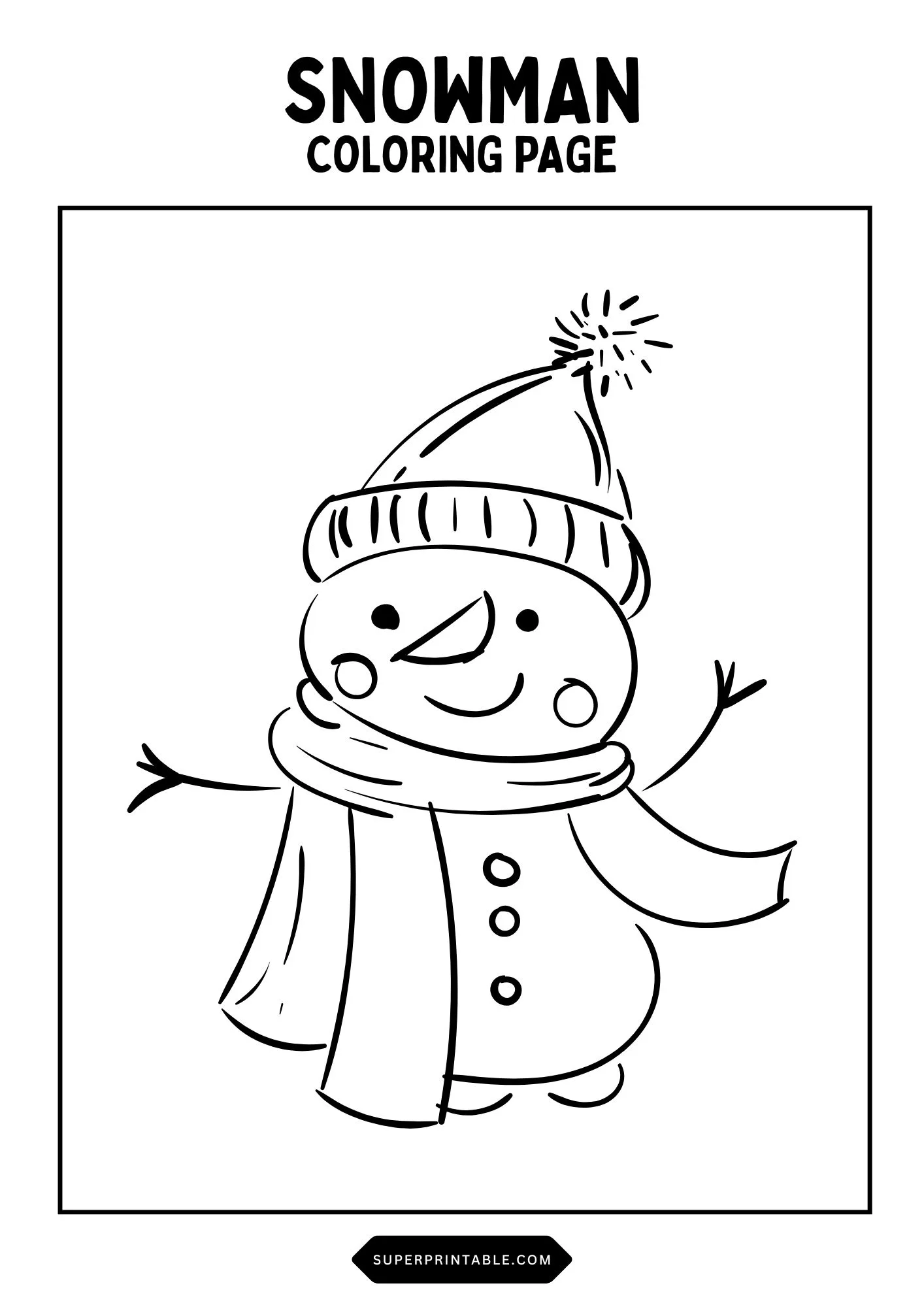 Snowman Coloring Pages 7