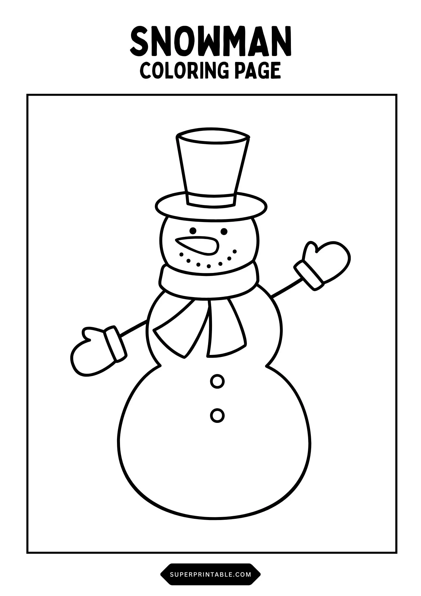 Snowman Coloring Pages 9