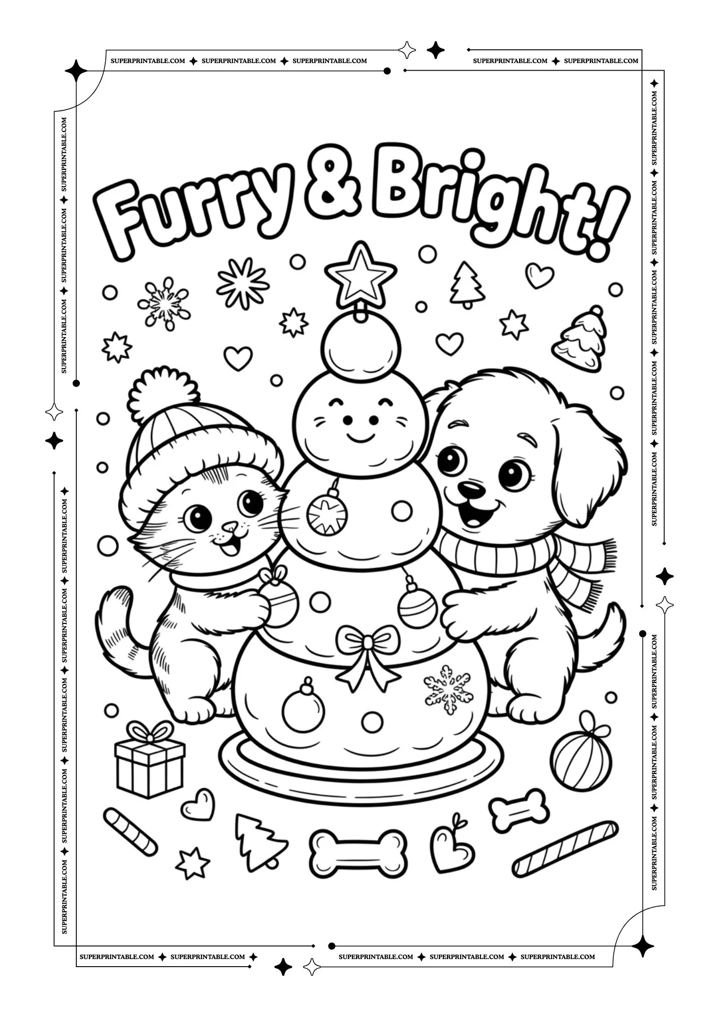 The Christmas Pet Party Coloring Collection 7