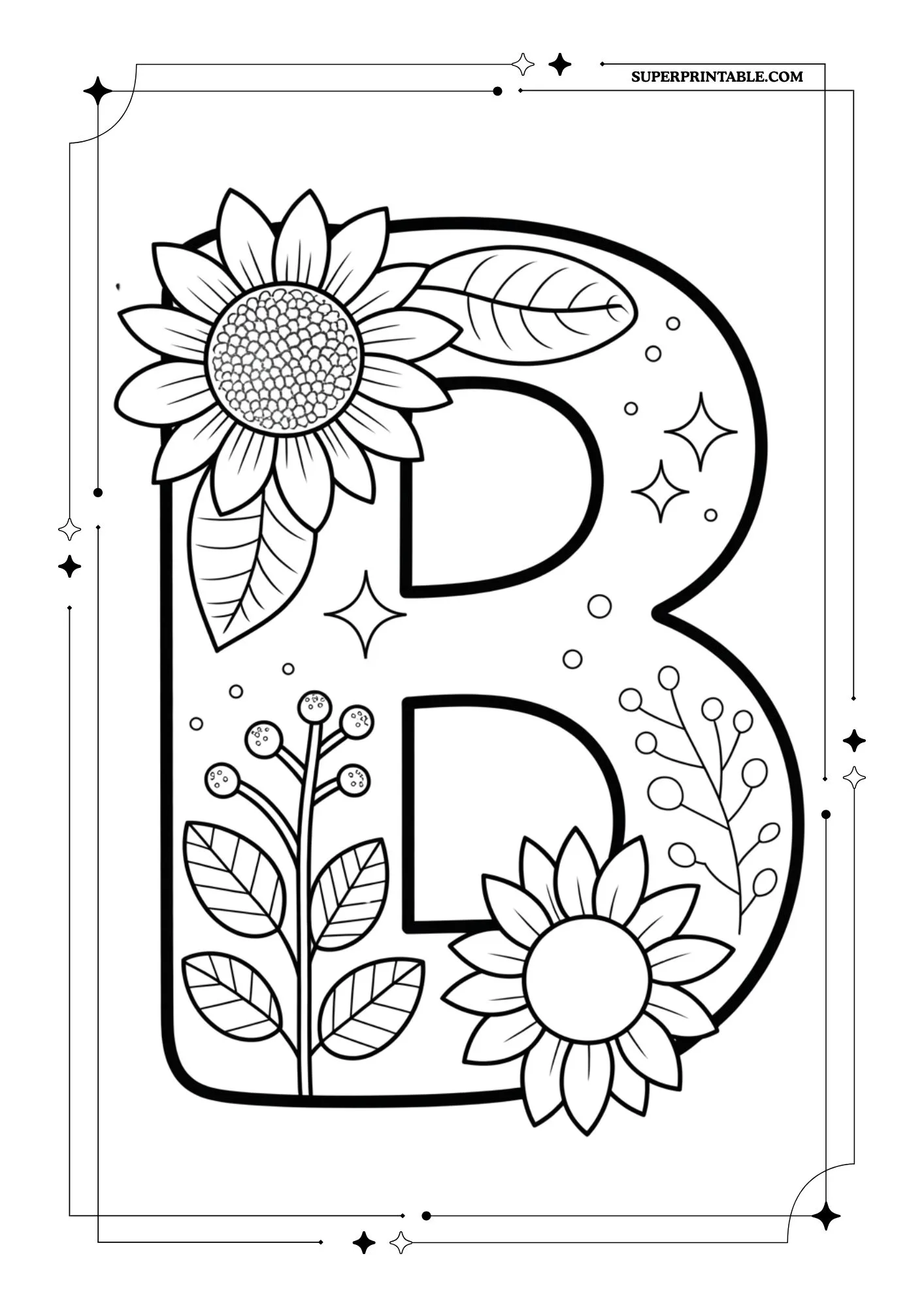 The Sunflower Alphabet Coloring Collection 2