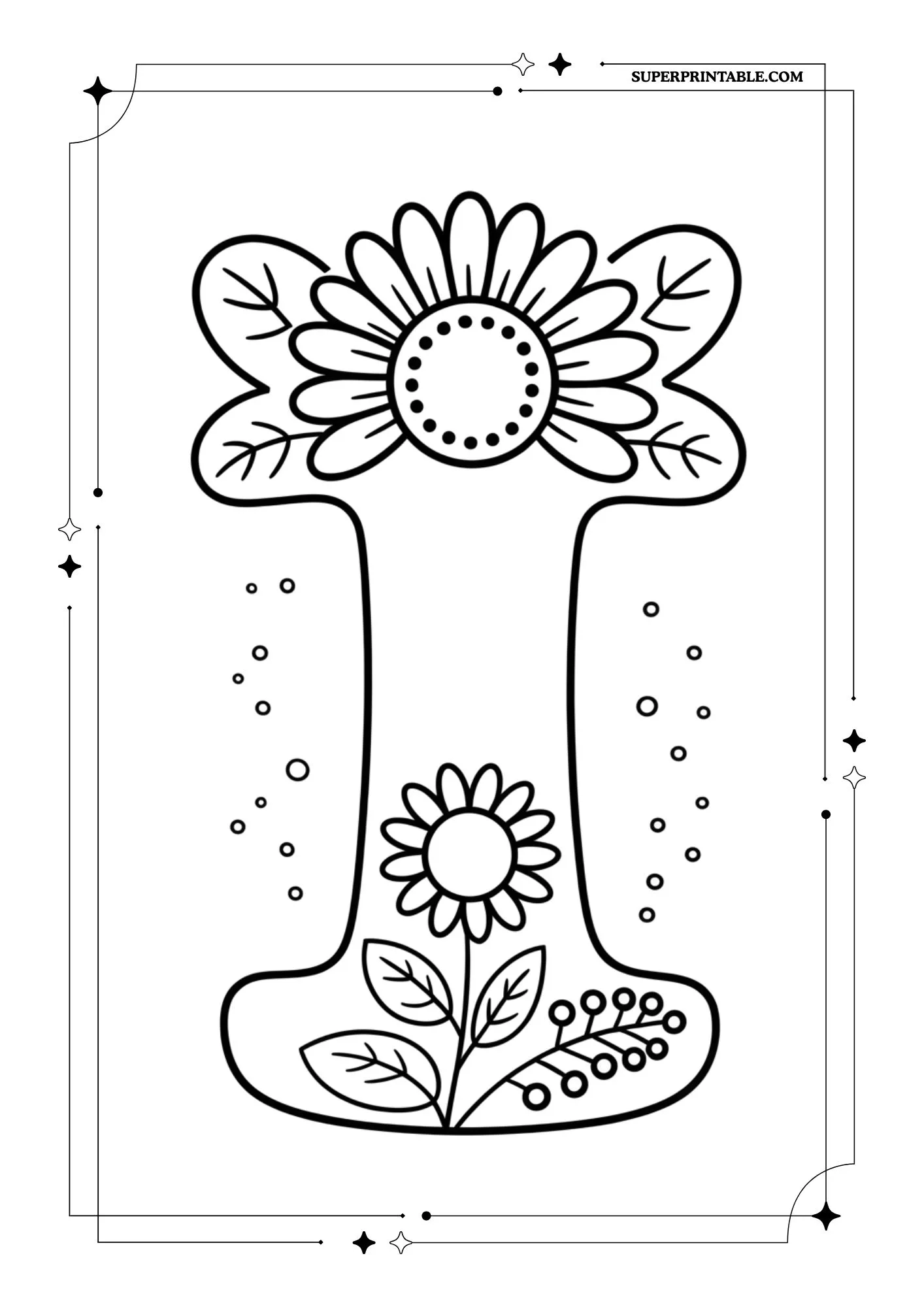 The Sunflower Alphabet Coloring Collection 9