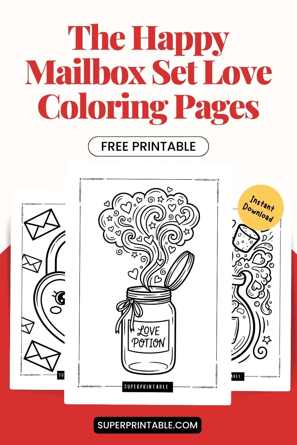 10+ The Happy Mailbox Set Love Coloring Pages Pinterest Image