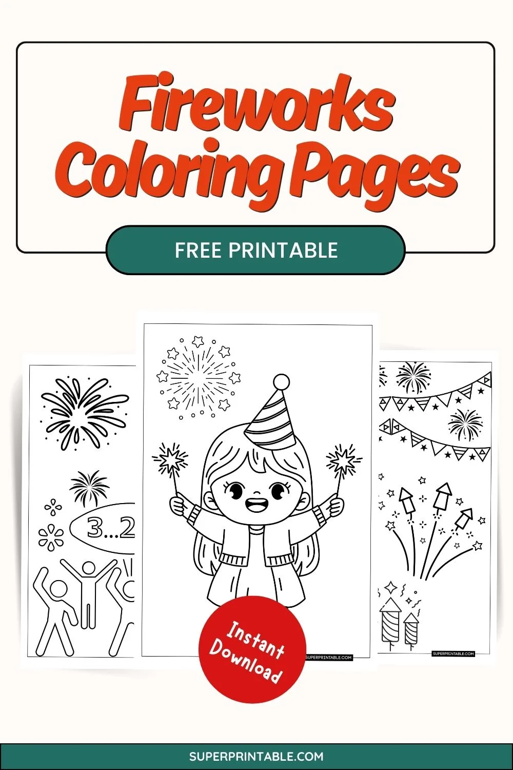 20 Fireworks Coloring Pages Pinterest Image