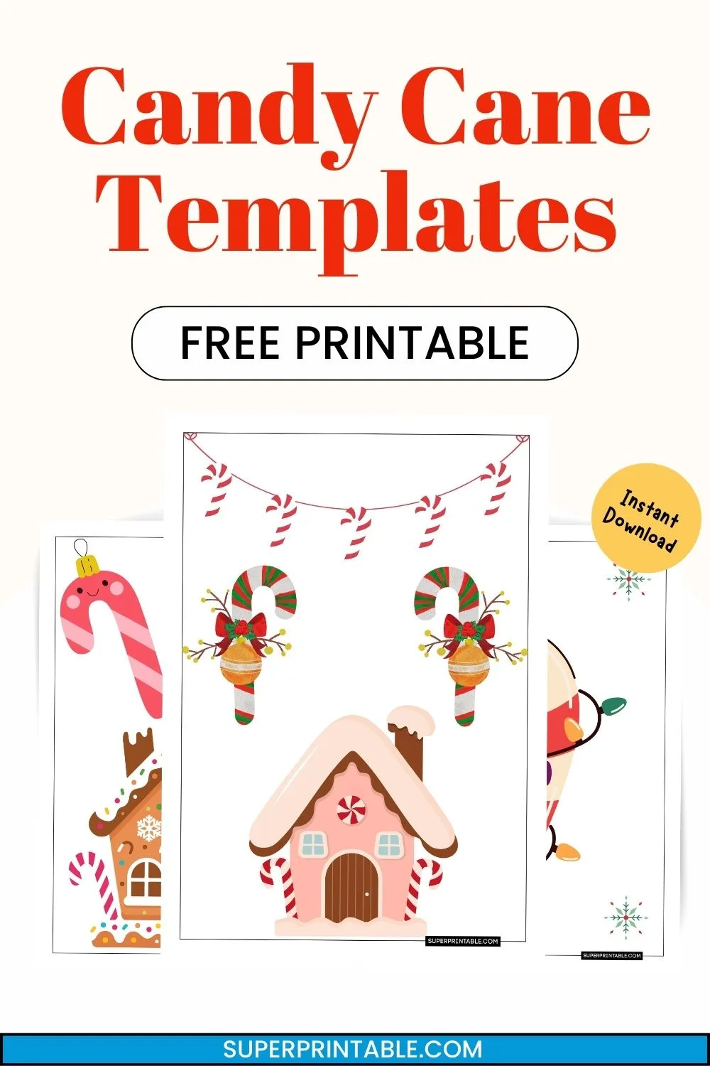40 Candy Cane Templates Pinterest Image