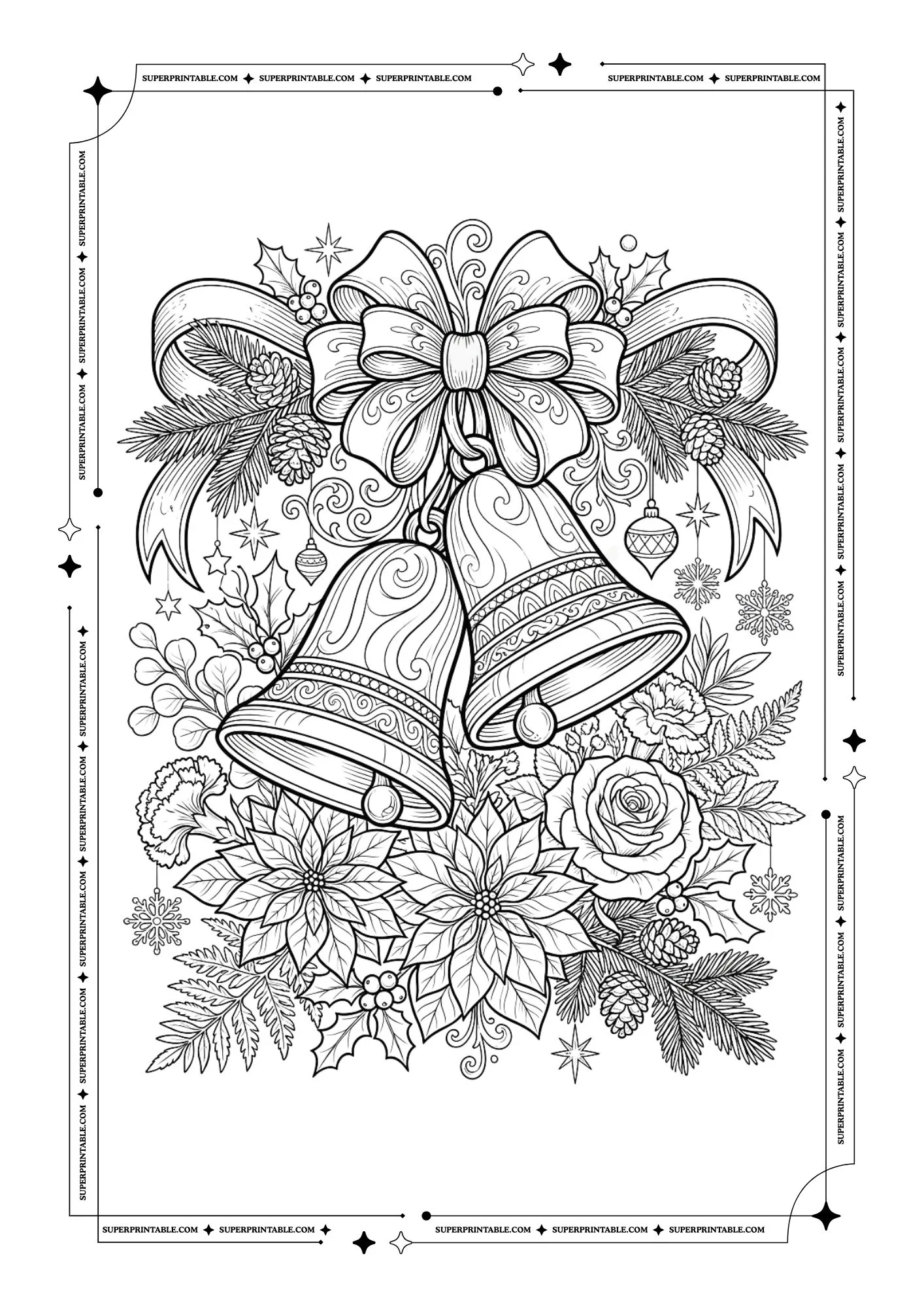 Christmas Bells Coloring Pages 1