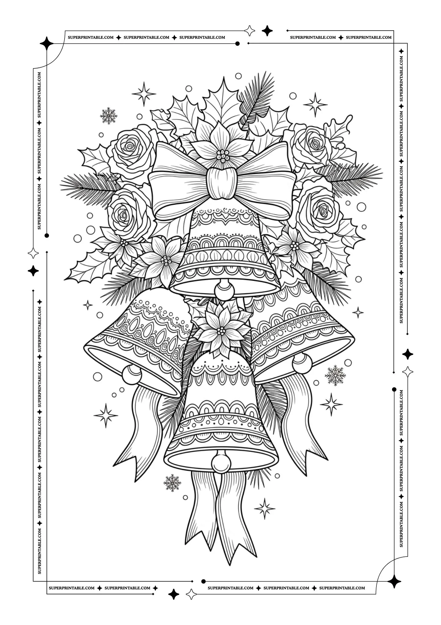 Christmas Bells Coloring Pages 2