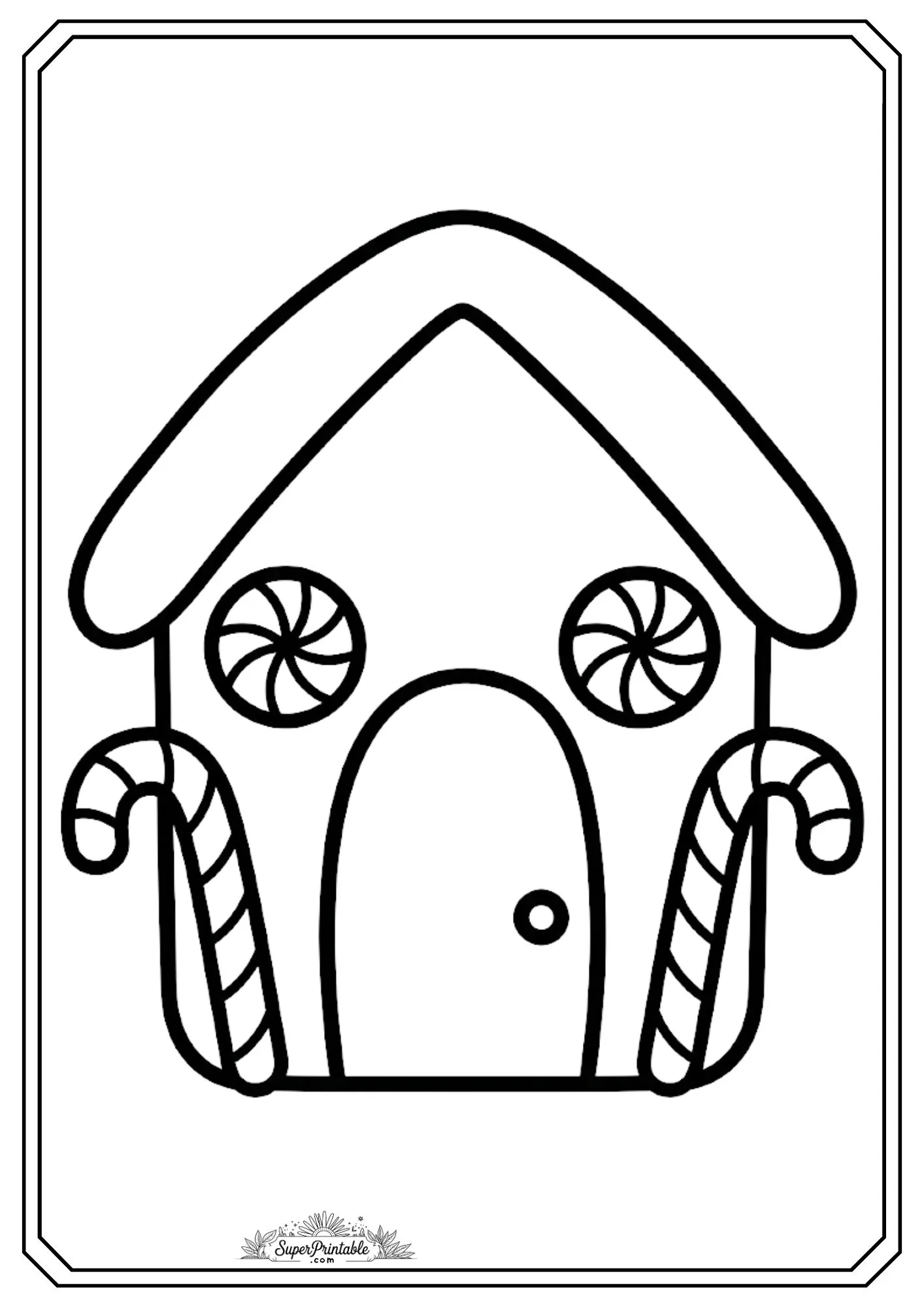 Christmas Gingerbread House Coloring Pages 5