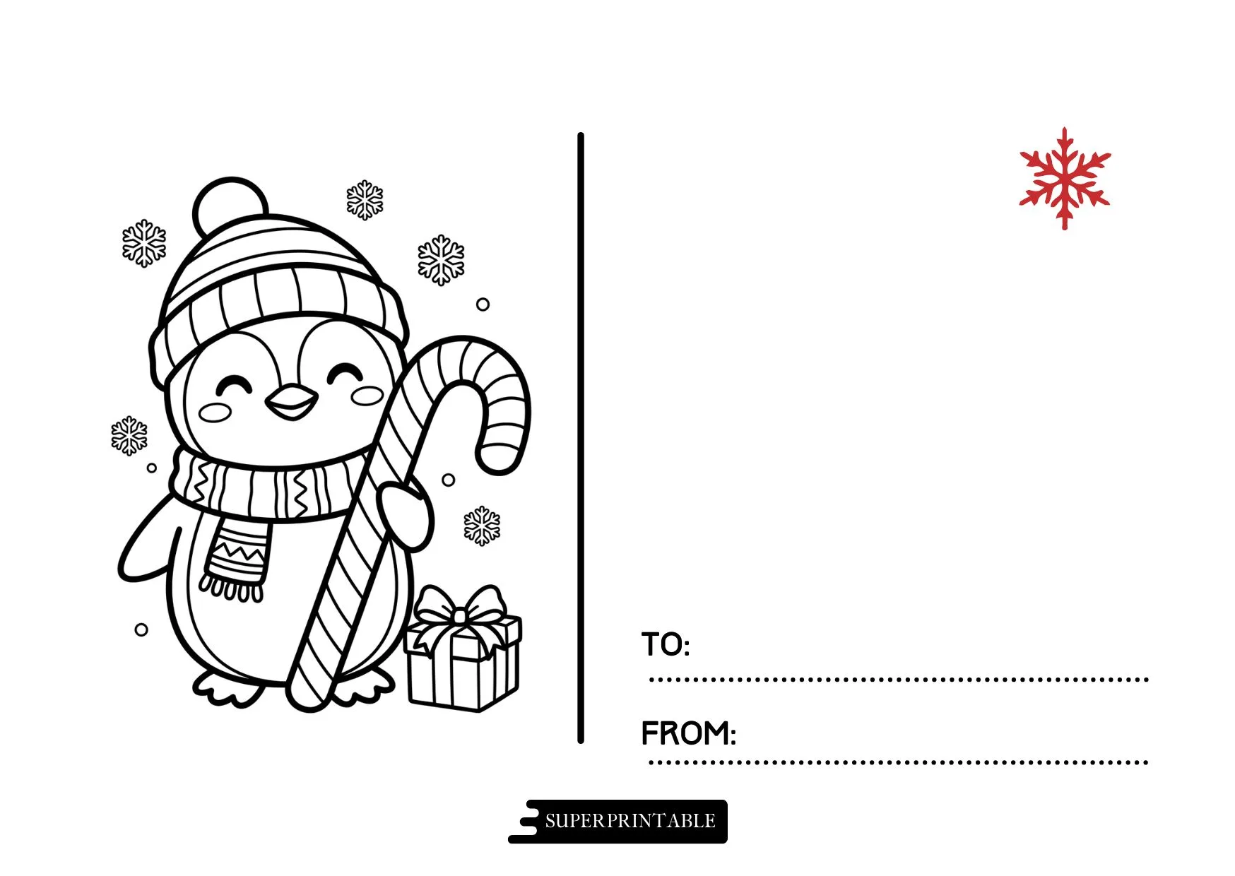 Christmas Greeting Card Coloring Pages 2
