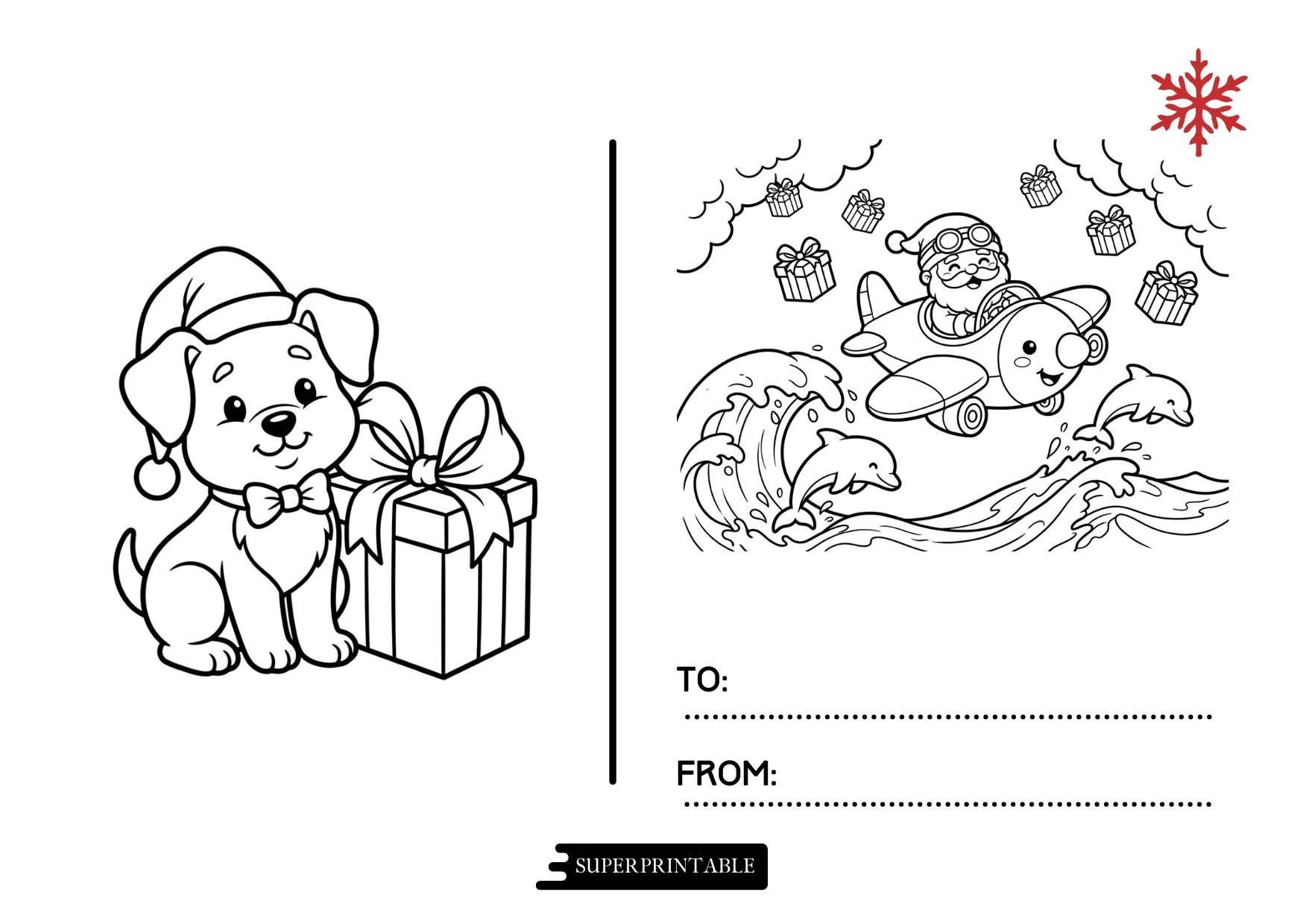 Christmas Greeting Card Coloring Pages 3