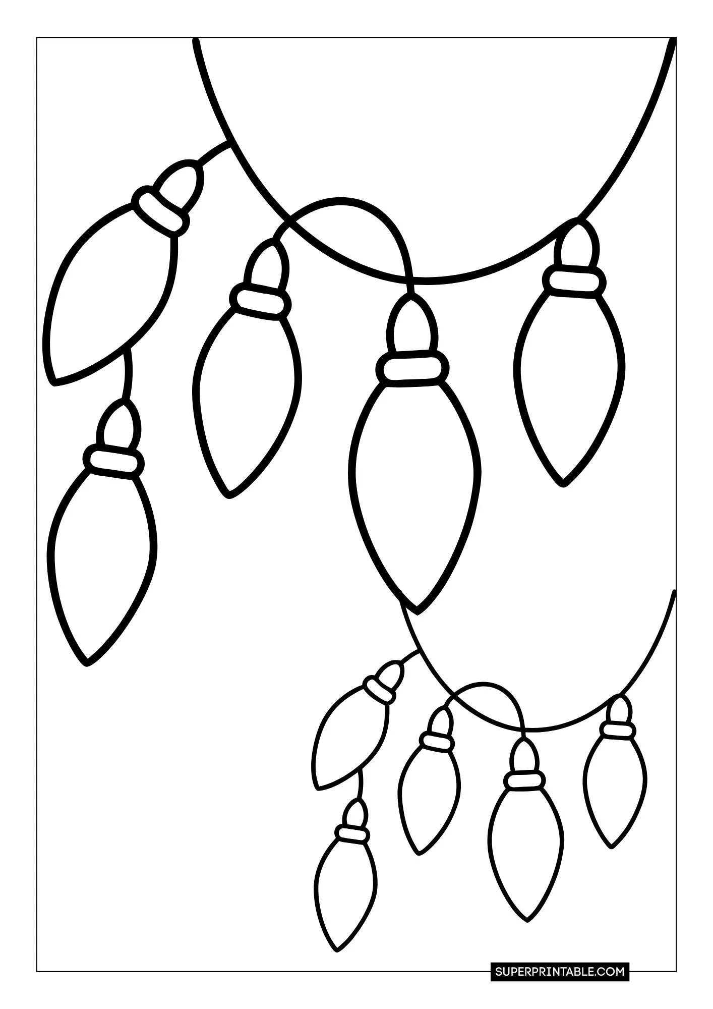 Christmas Lights Coloring Pages 10