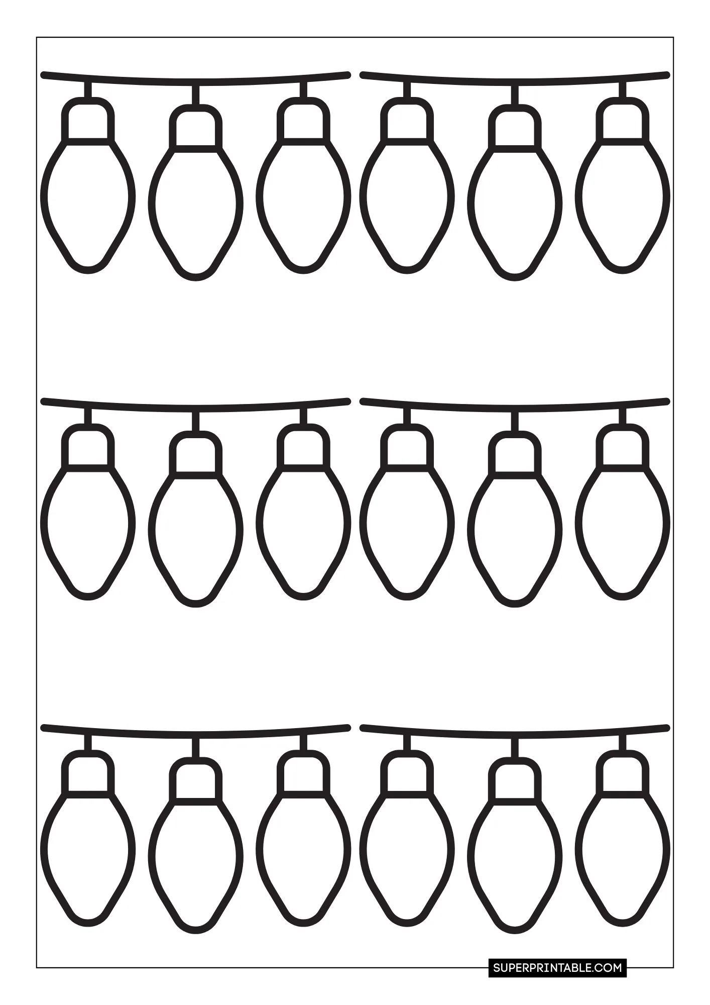 Christmas Lights Coloring Pages 12