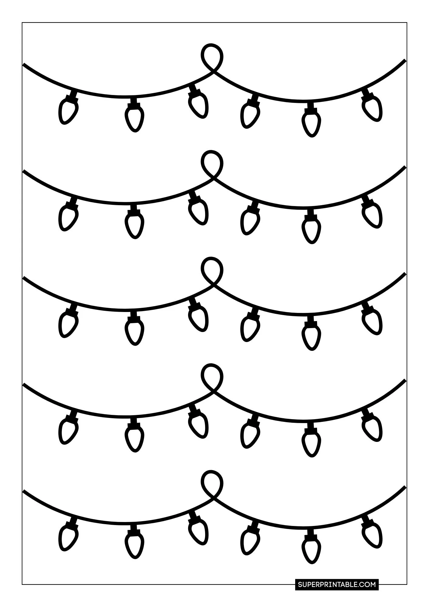Christmas Lights Coloring Pages 13