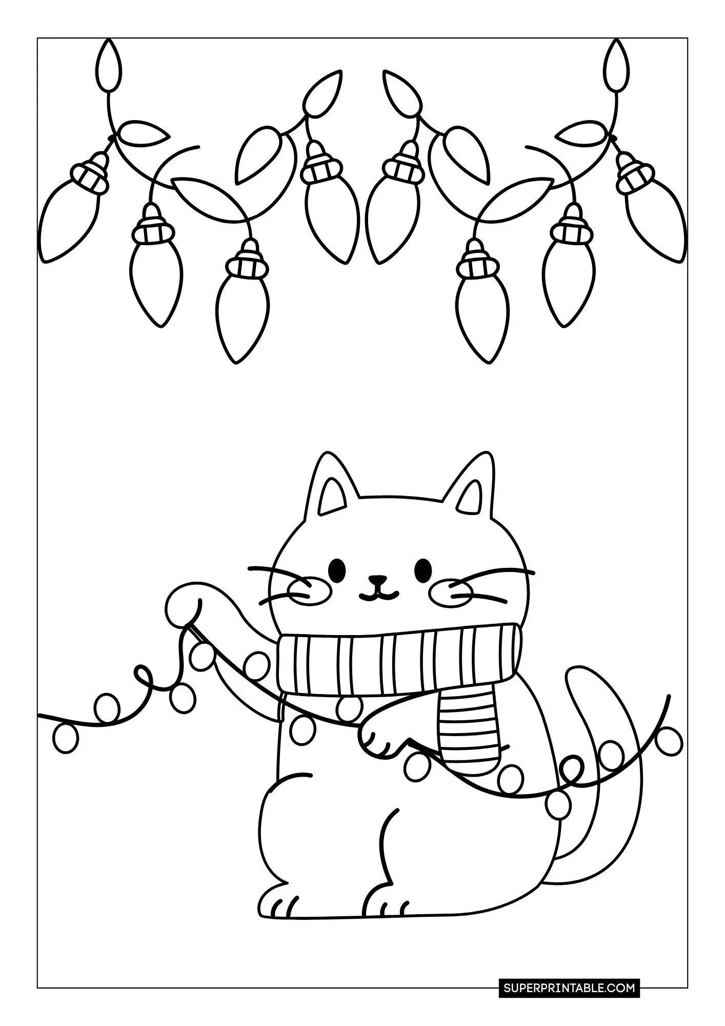 Christmas Lights Coloring Pages 14