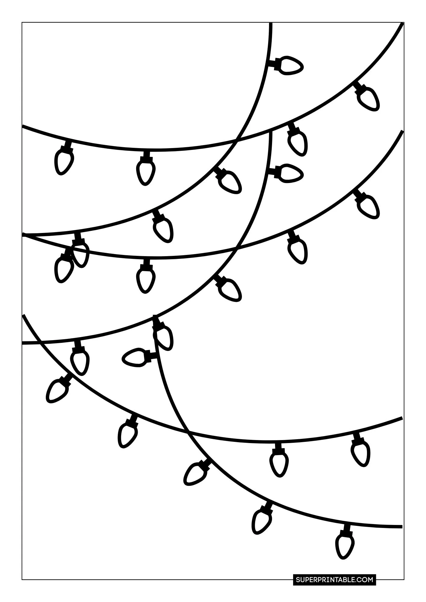 Christmas Lights Coloring Pages 16