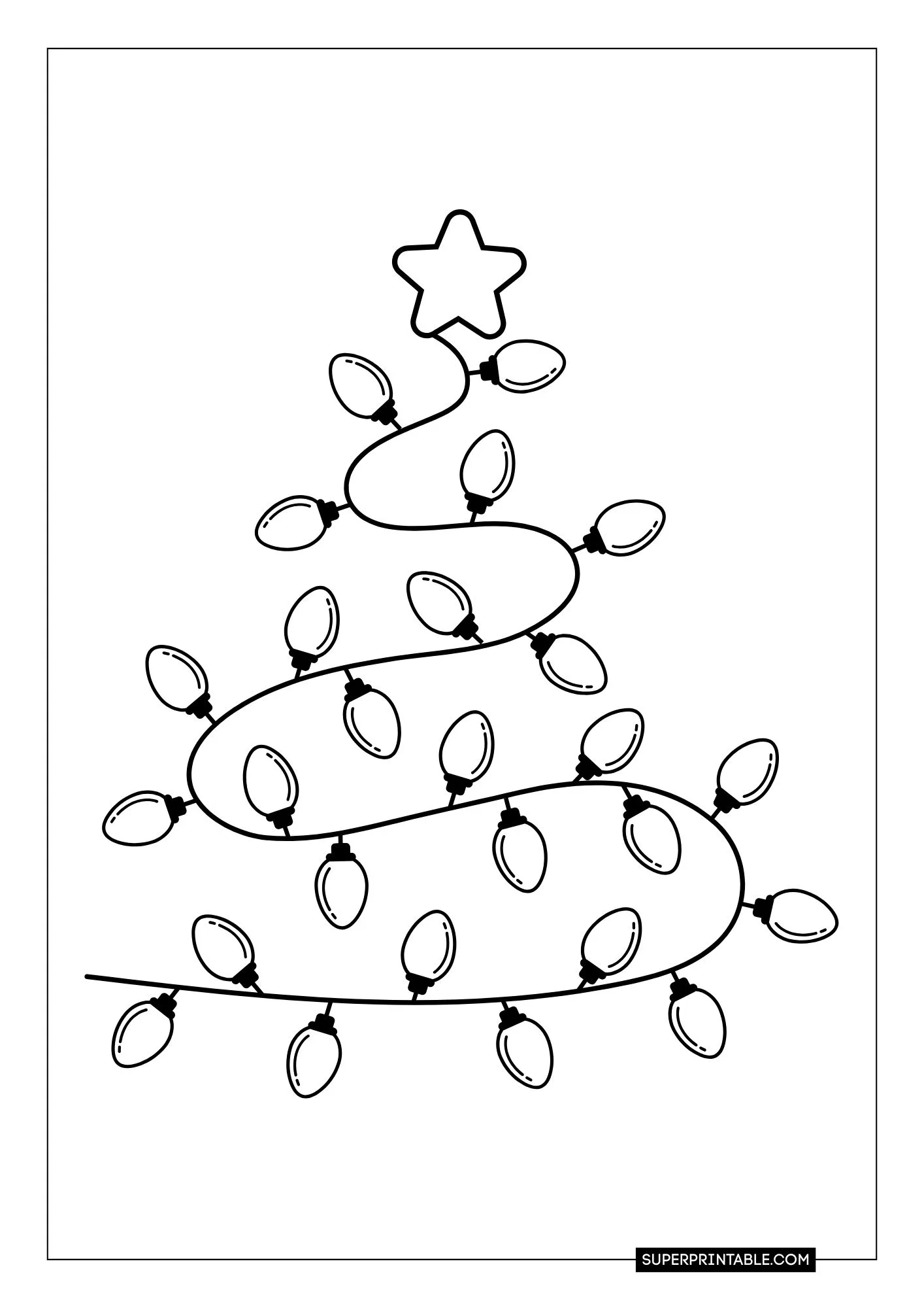 Christmas Lights Coloring Pages 17