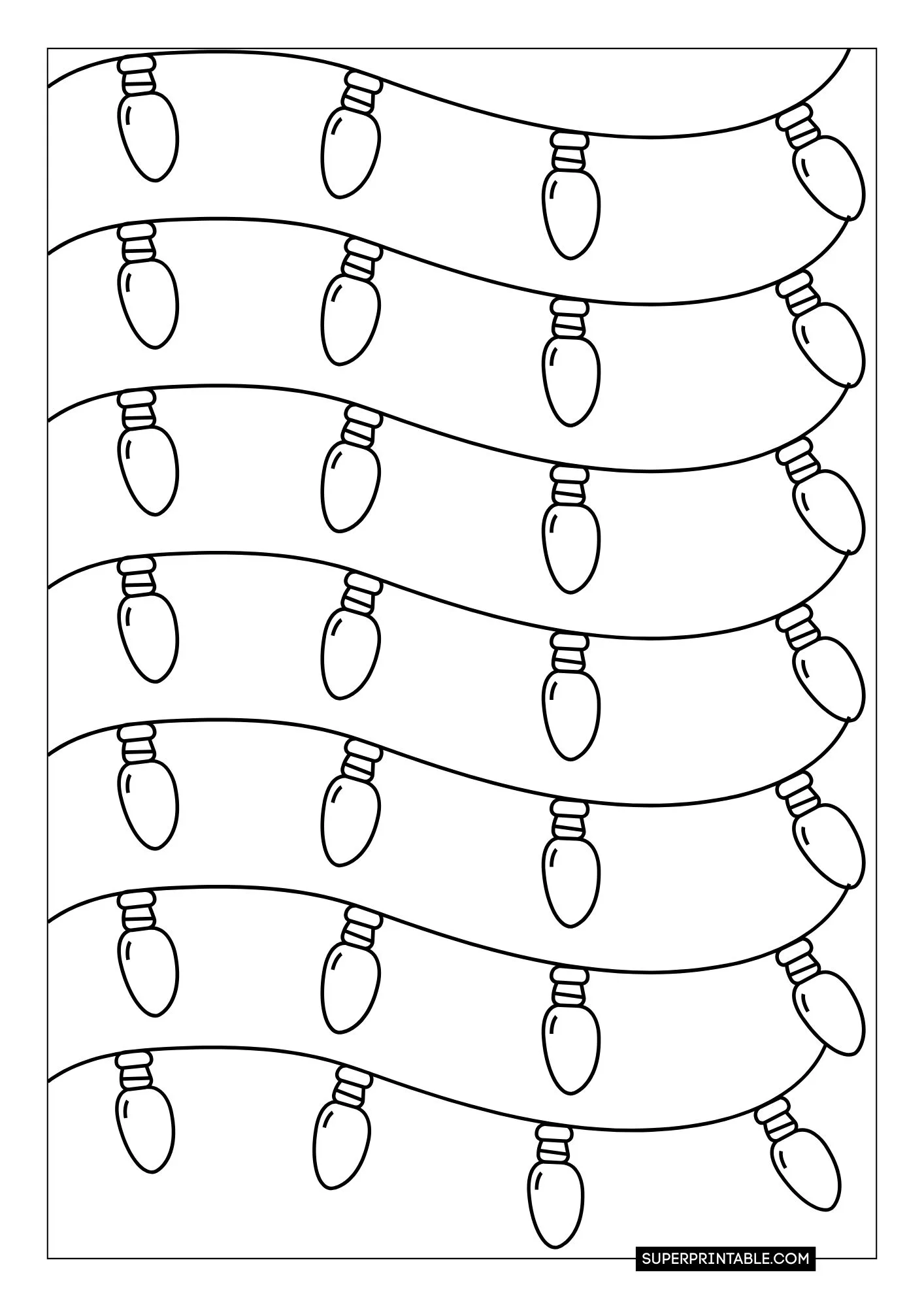 Christmas Lights Coloring Pages 19
